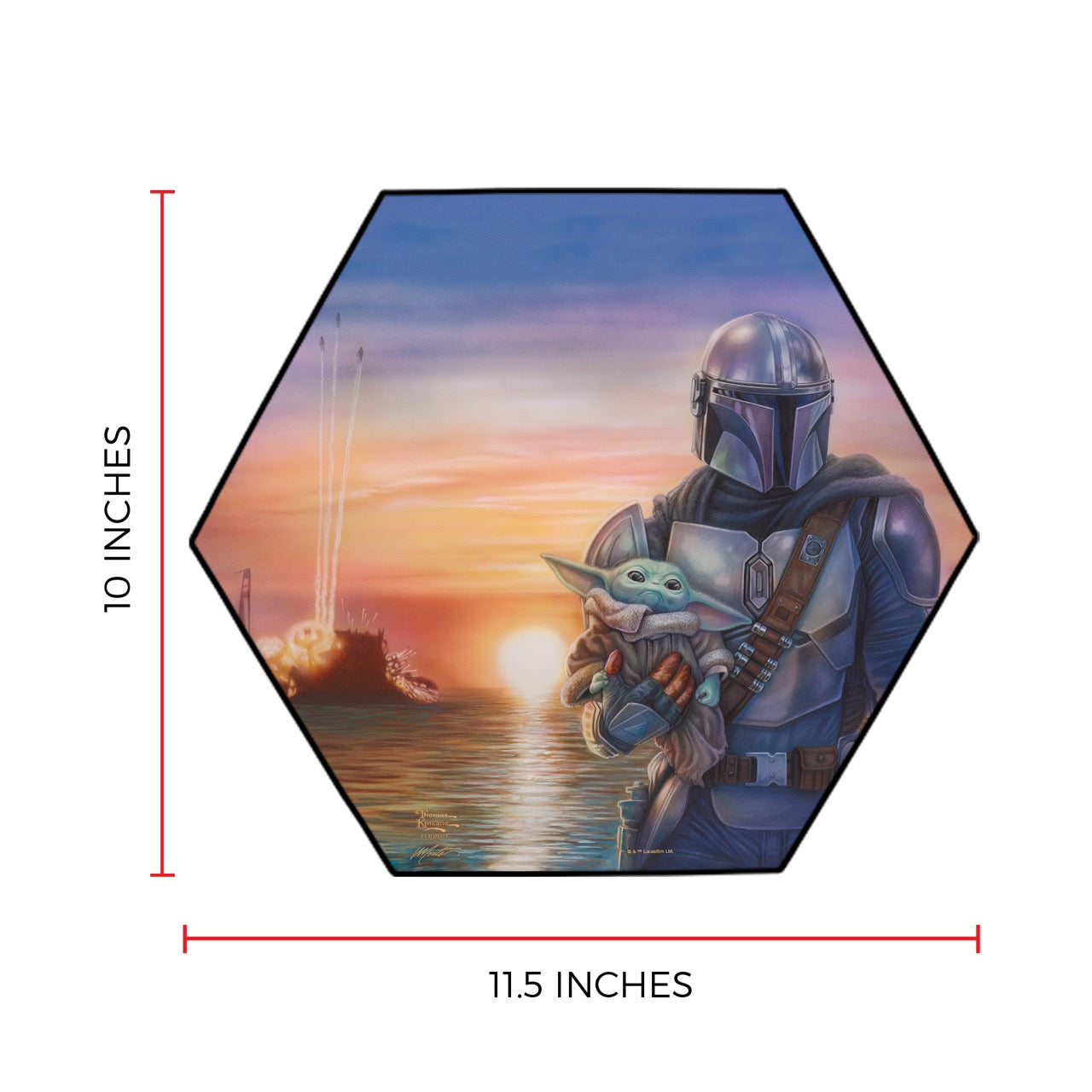 Star Wars (The Mandalorian  A New Direction) KNEXAGON® Wood Print WPHEX7401