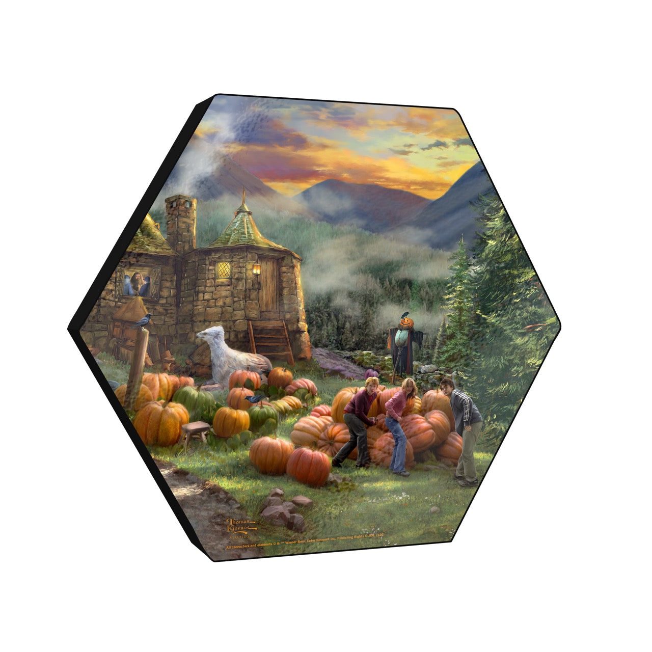 Harry Potter Thomas Kinkade Studios (Hagrid's Hut) KNEXAGON™ Wood Print WPHEX7410
