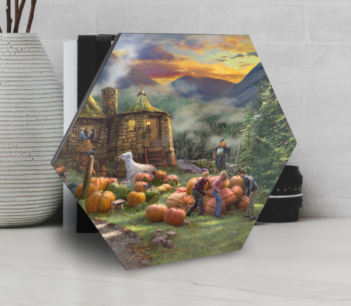 Harry Potter Thomas Kinkade Studios (Hagrid's Hut) KNEXAGON™ Wood Print WPHEX7410