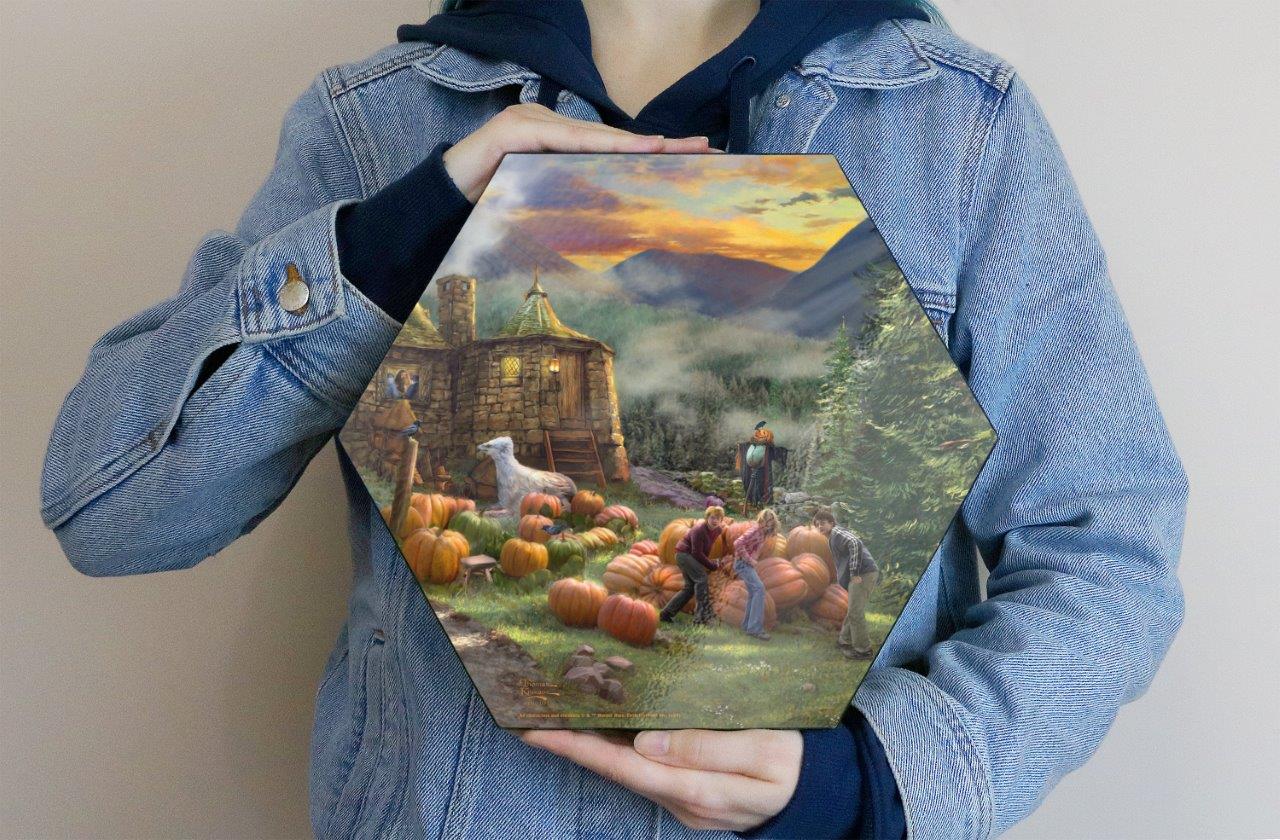 Harry Potter Thomas Kinkade Studios (Hagrid's Hut) KNEXAGON™ Wood Print WPHEX7410