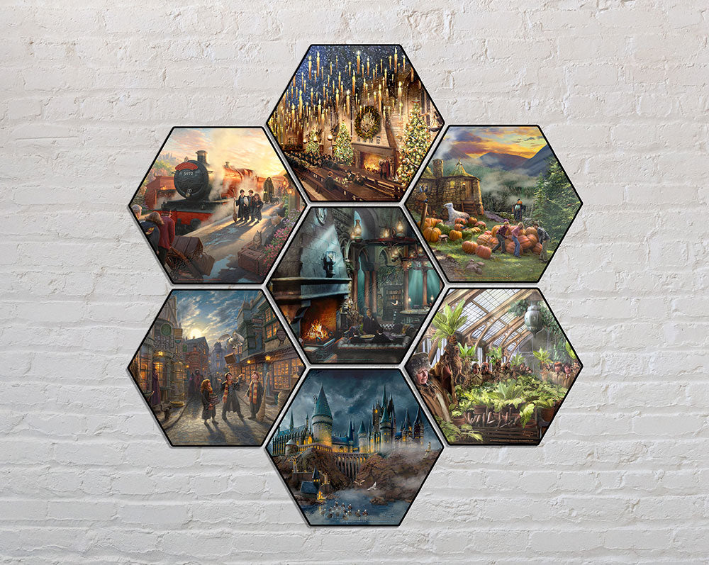 Harry Potter Thomas Kinkade Studios (Slytherin Room) 11.5" x 10" KNEXAGON™ Wood Print WPHEX7770