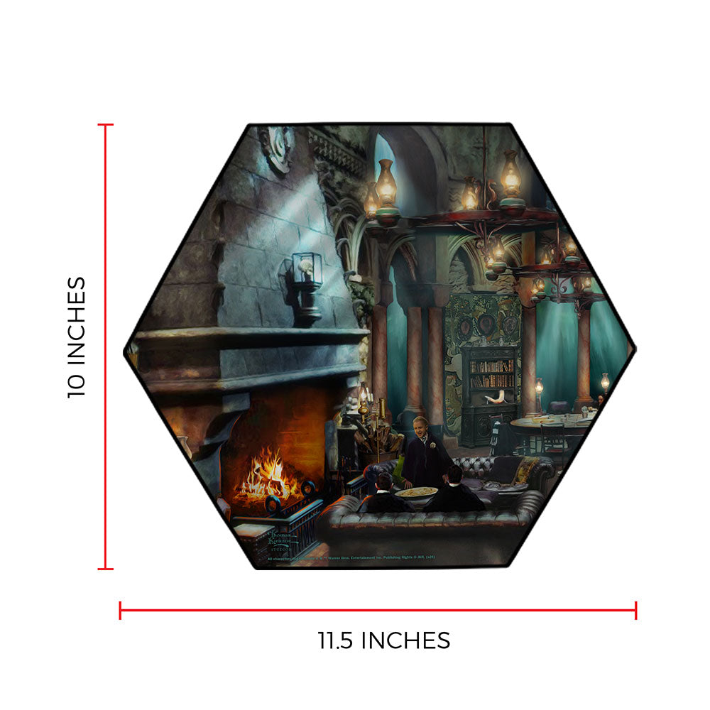 Harry Potter Thomas Kinkade Studios (Slytherin Room) 11.5" x 10" KNEXAGON™ Wood Print WPHEX7770