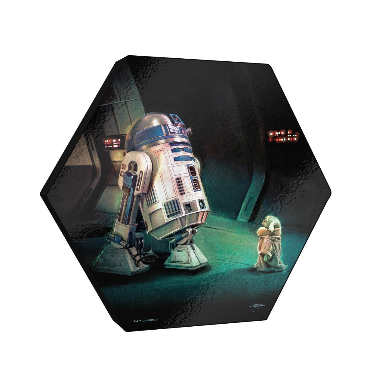 Star Wars (First Meeting by Brian Rood) KNEXAGON™ Wood Print WPHEX7827