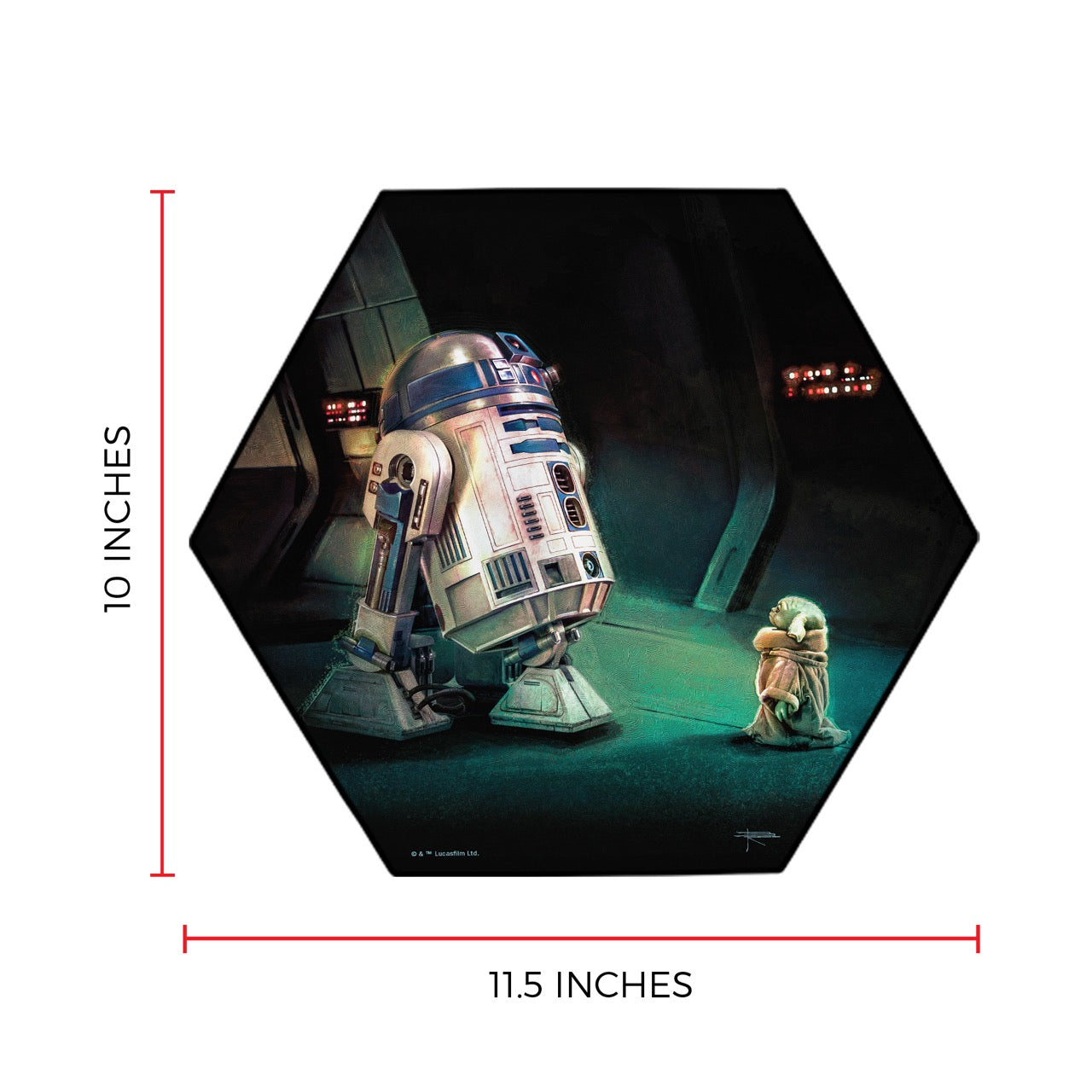 Star Wars (First Meeting by Brian Rood) KNEXAGON™ Wood Print WPHEX7827