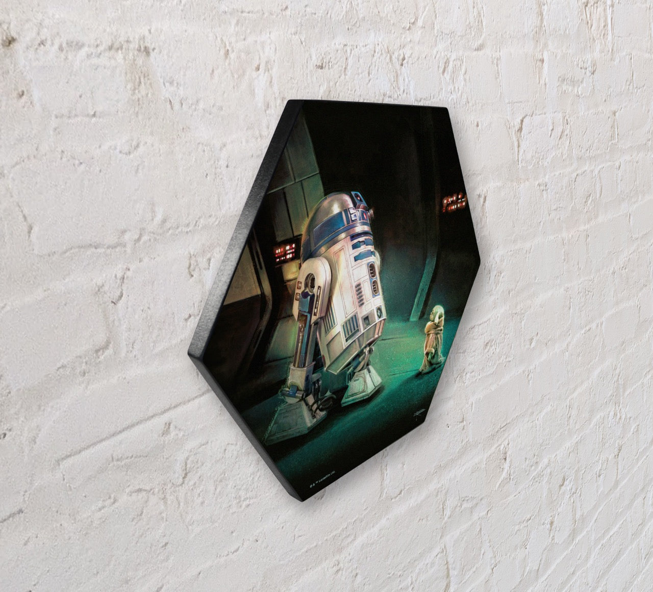 Star Wars (First Meeting by Brian Rood) KNEXAGON™ Wood Print WPHEX7827