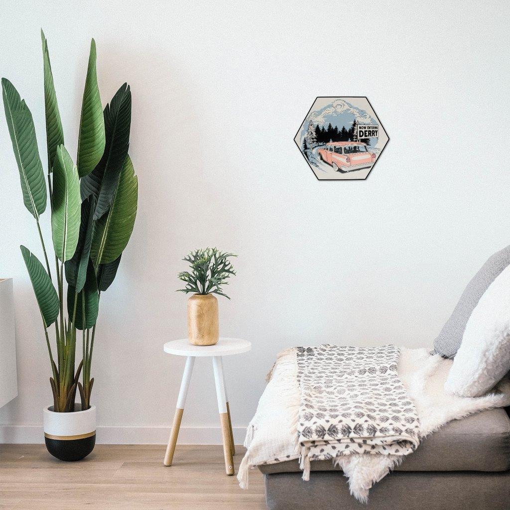 Welcome to Derry (Now Entering Derry) KNEXAGON™ Wood Print WPHEX7830