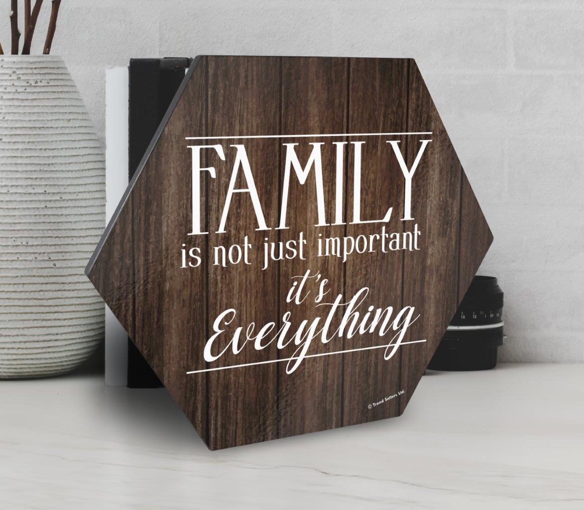 Family Collection (Family is Everything) 11.5" X 10" KNEXAGON Wood Print