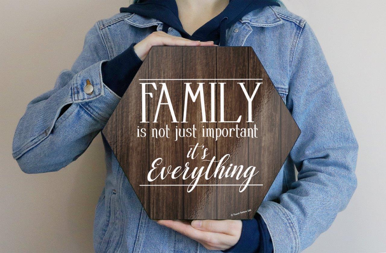 Family Collection (Family is Everything) 11.5" X 10" KNEXAGON Wood Print