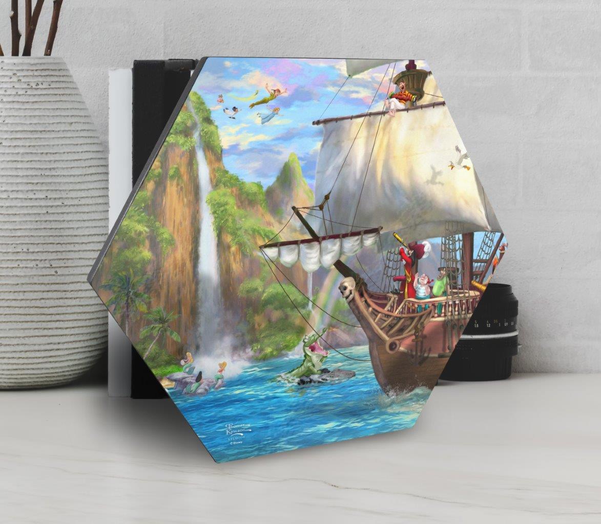 Disney (Captain Hook's Never Land Voyage) KNEXAGON™ Wood Print WPHEX7849