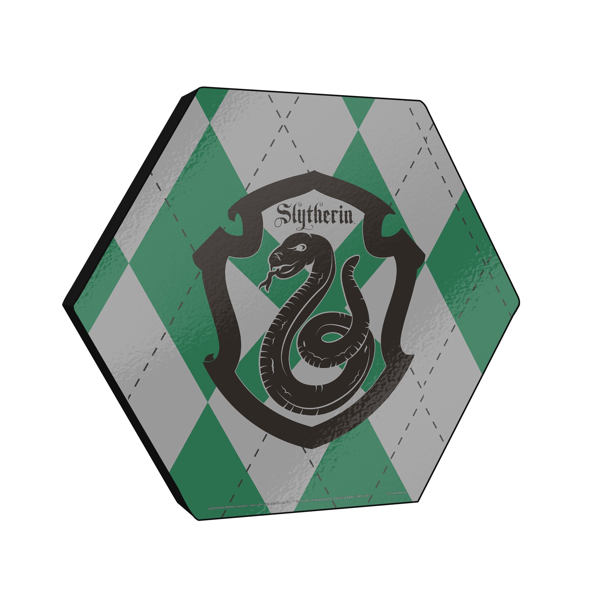 Harry Potter (Slytherin Plaid) KNEXAGON® Wood Print WPHEX7898HPHS
