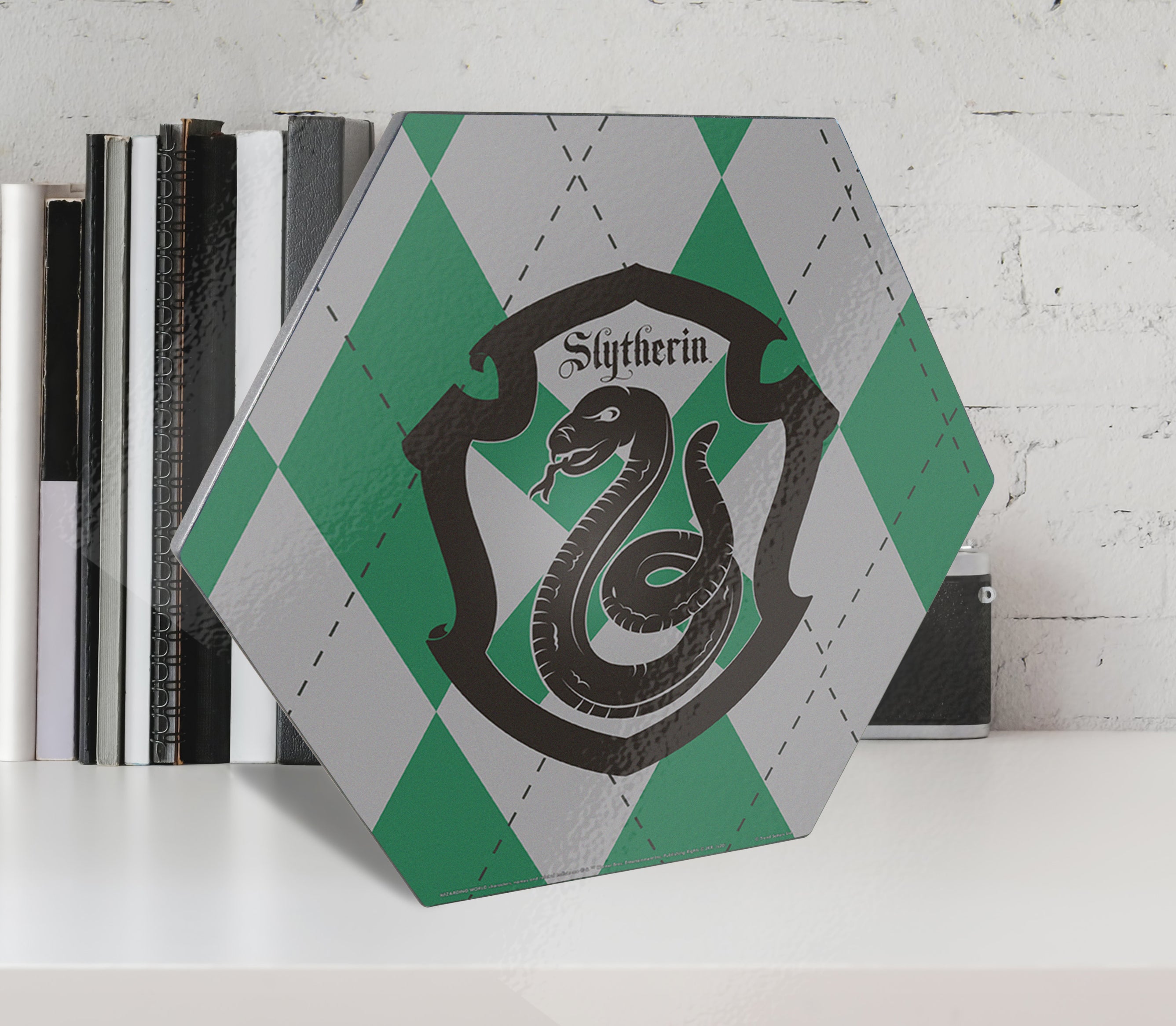 Harry Potter (Slytherin Plaid) KNEXAGON® Wood Print WPHEX7898HPHS