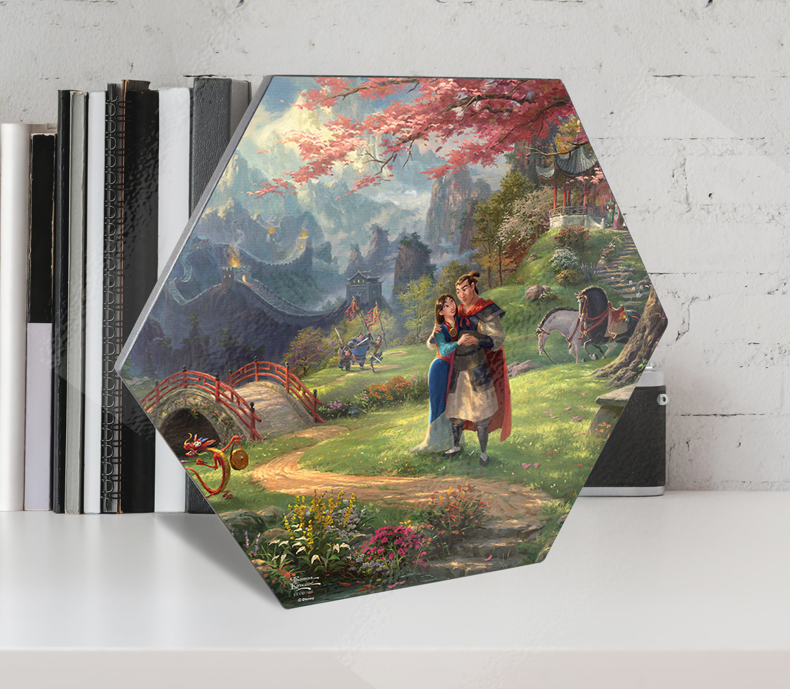Disney (Mulan Blossoms of Love) KNEXAGON® Wood Print WPHEX8007