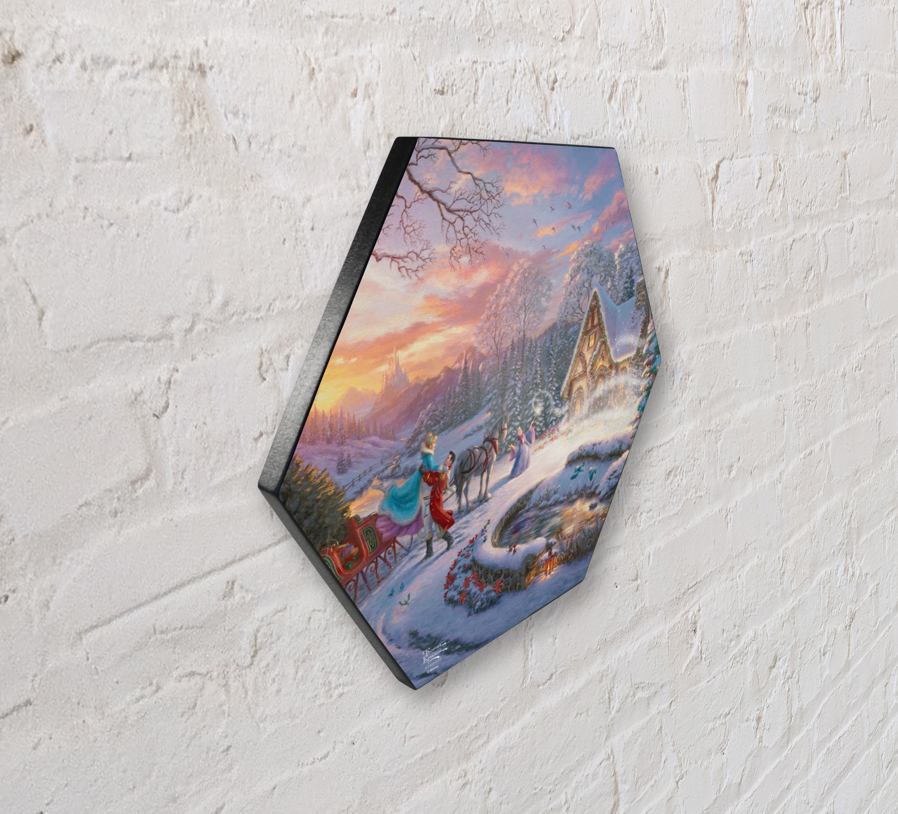 Disney (Cinderella Bringing Home the Tree) KNEXAGON® Wood Print WPHEX8244