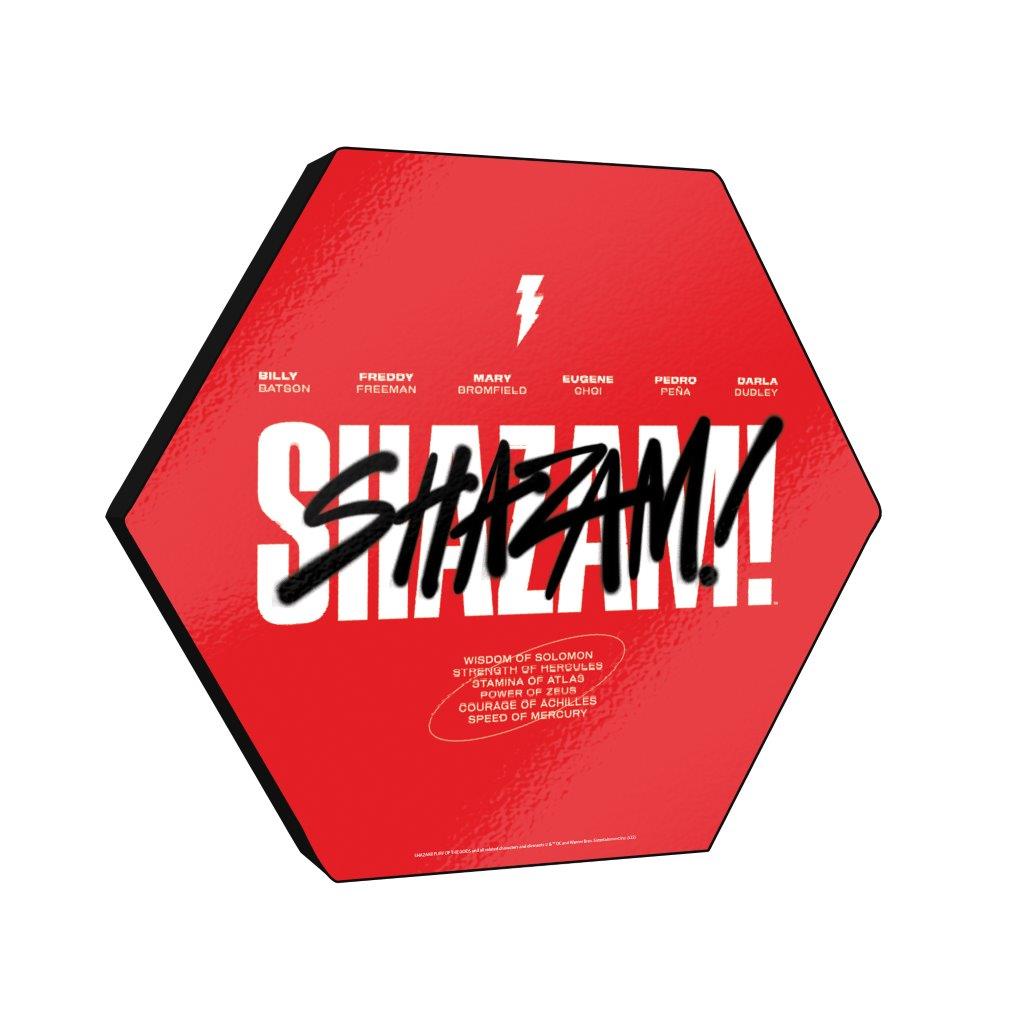 Shazam! Fury Of The Gods (Shazam!) KNEXAGON® Wood Print WPHEX8286