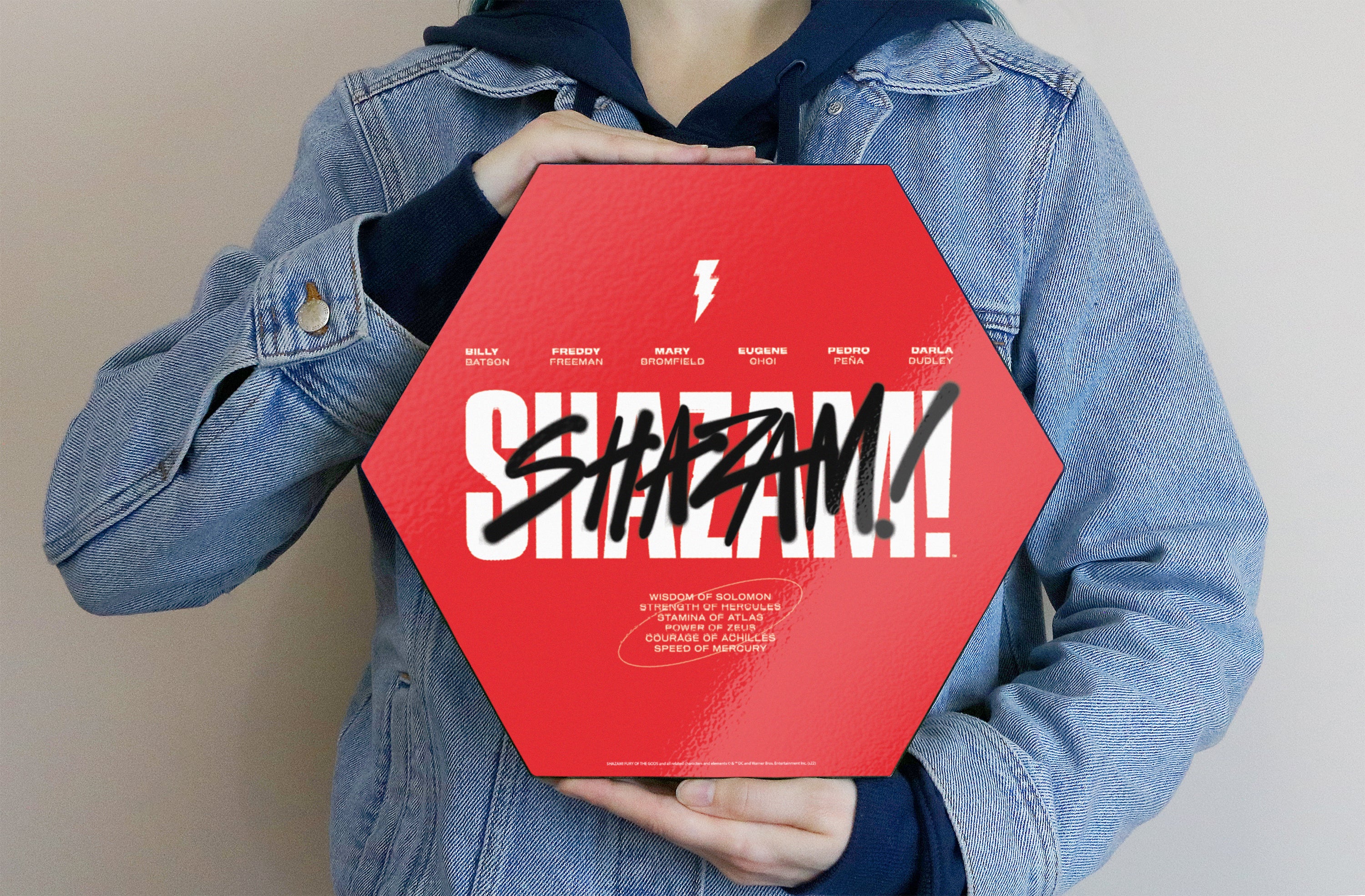 Shazam! Fury Of The Gods (Shazam!) KNEXAGON® Wood Print WPHEX8286