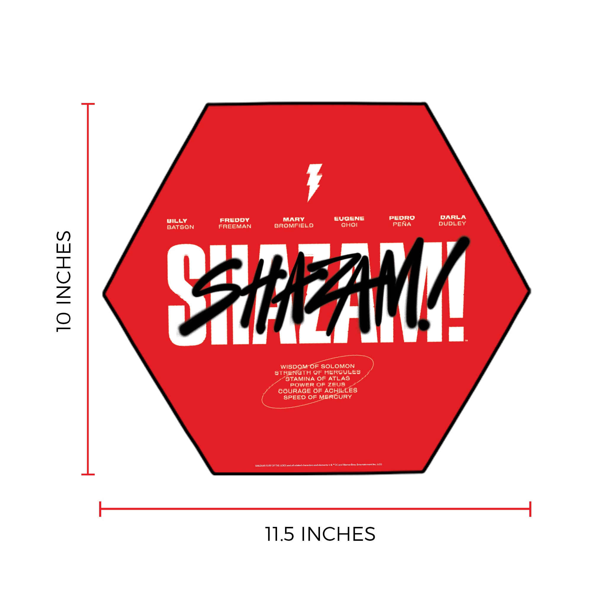 Shazam! Fury Of The Gods (Shazam!) KNEXAGON® Wood Print WPHEX8286