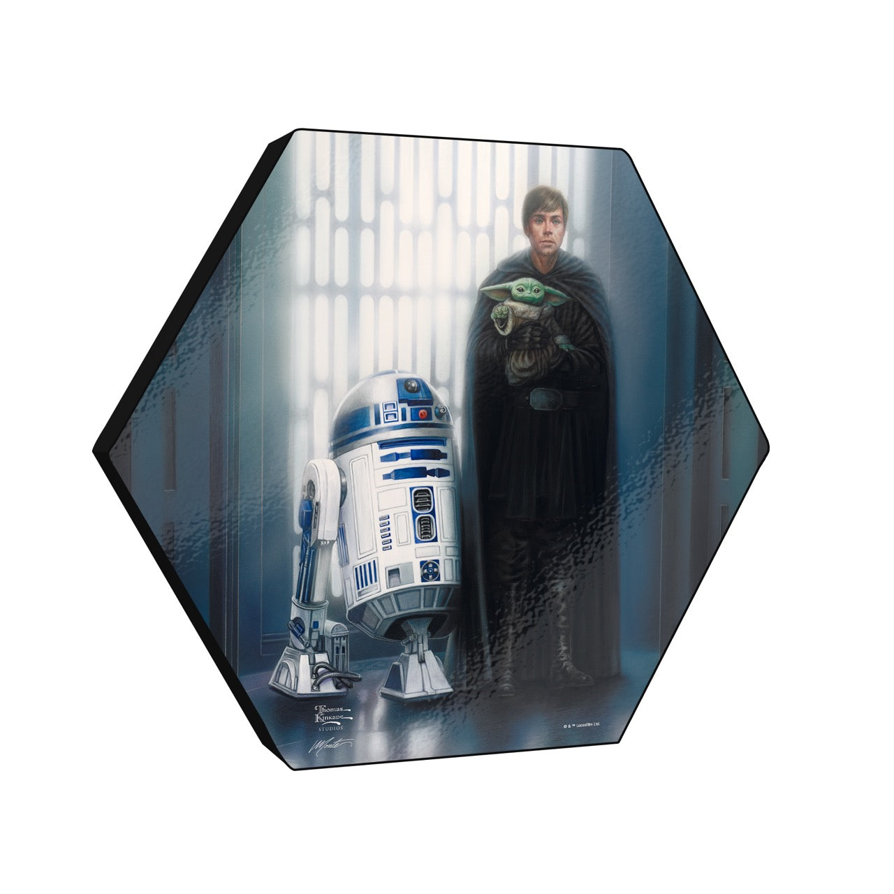 Star Wars (The Mandalorian - In Good Hands) KNEXAGON® Wood Print WPHEX8302