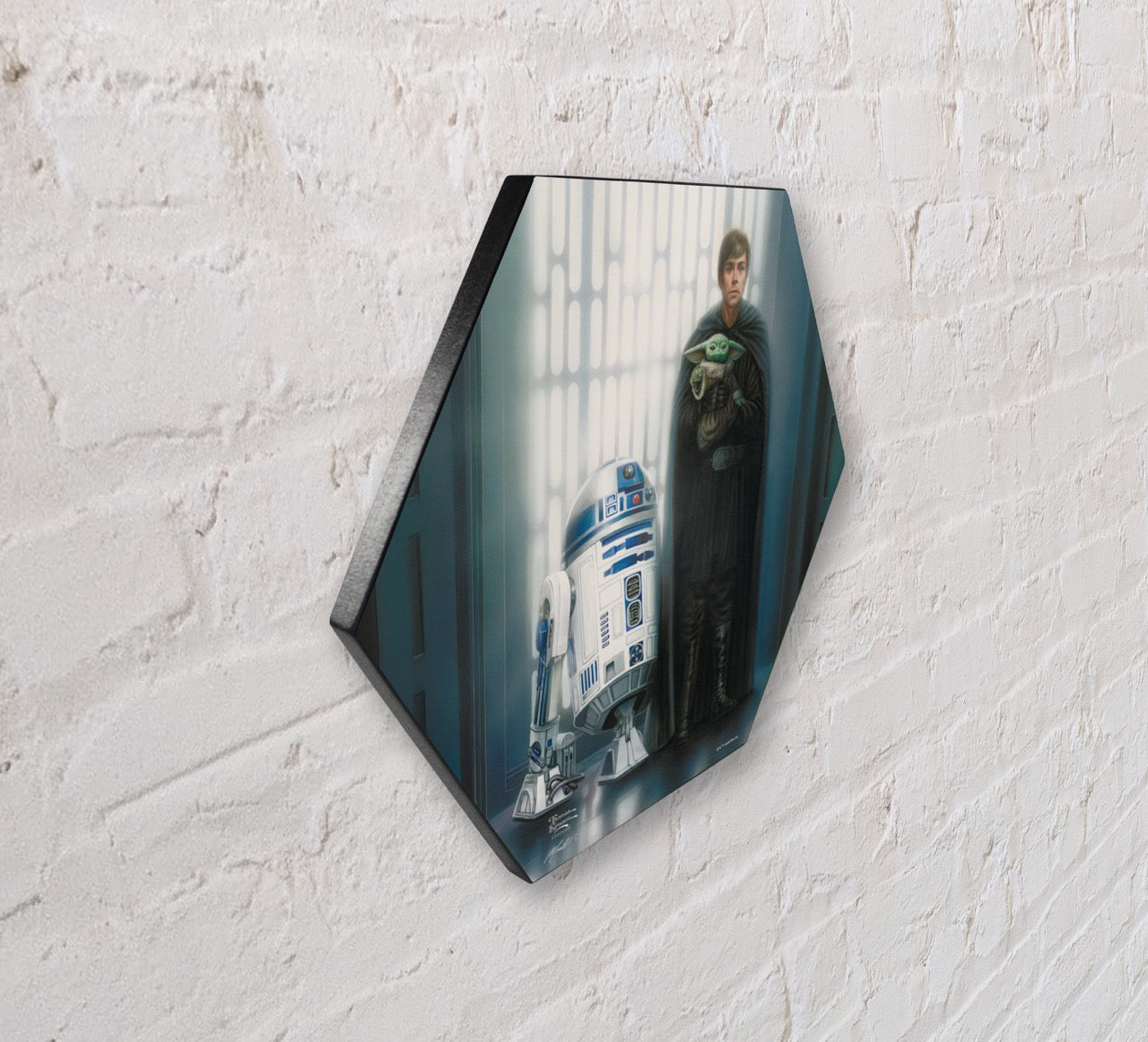 Star Wars (The Mandalorian - In Good Hands) KNEXAGON® Wood Print WPHEX8302