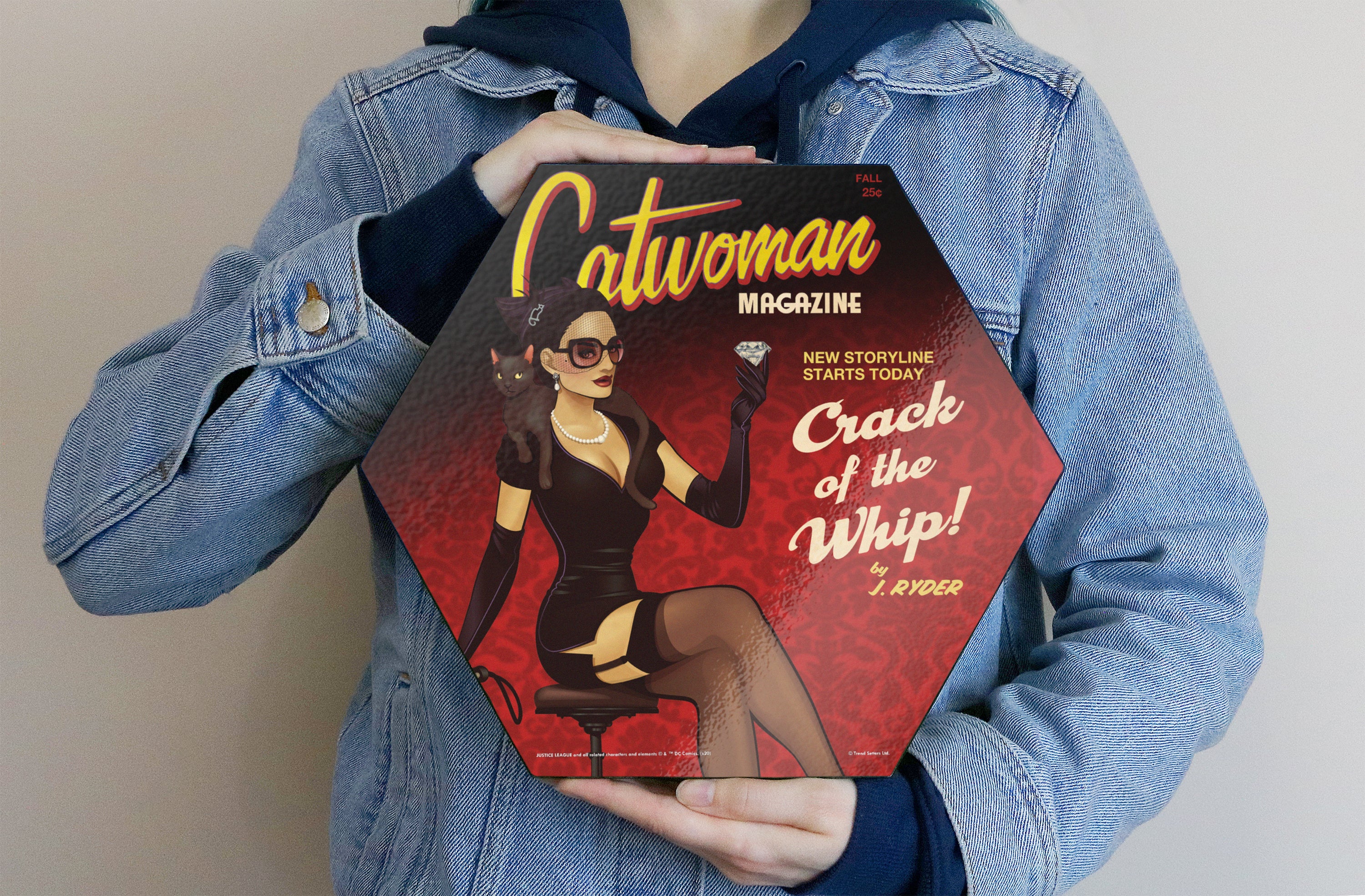 DC Comics (Catwoman - Bombshells) KNEXAGON® Wood Print WPHEX8402DCBS