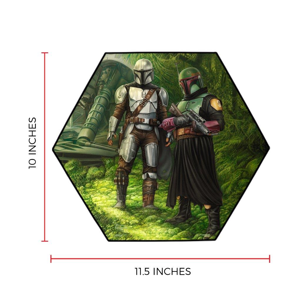 Star Wars (The Mandalorian - Brothers in Arms) KNEXAGON® Wood Print WPHEX8476