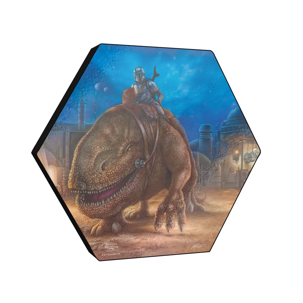 Star Wars (The Mandalorian - The Reckoning) KNEXAGON® Wood Print WPHEX8643