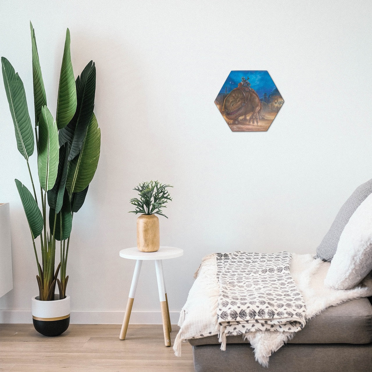 Star Wars (The Mandalorian - The Reckoning) KNEXAGON® Wood Print WPHEX8643