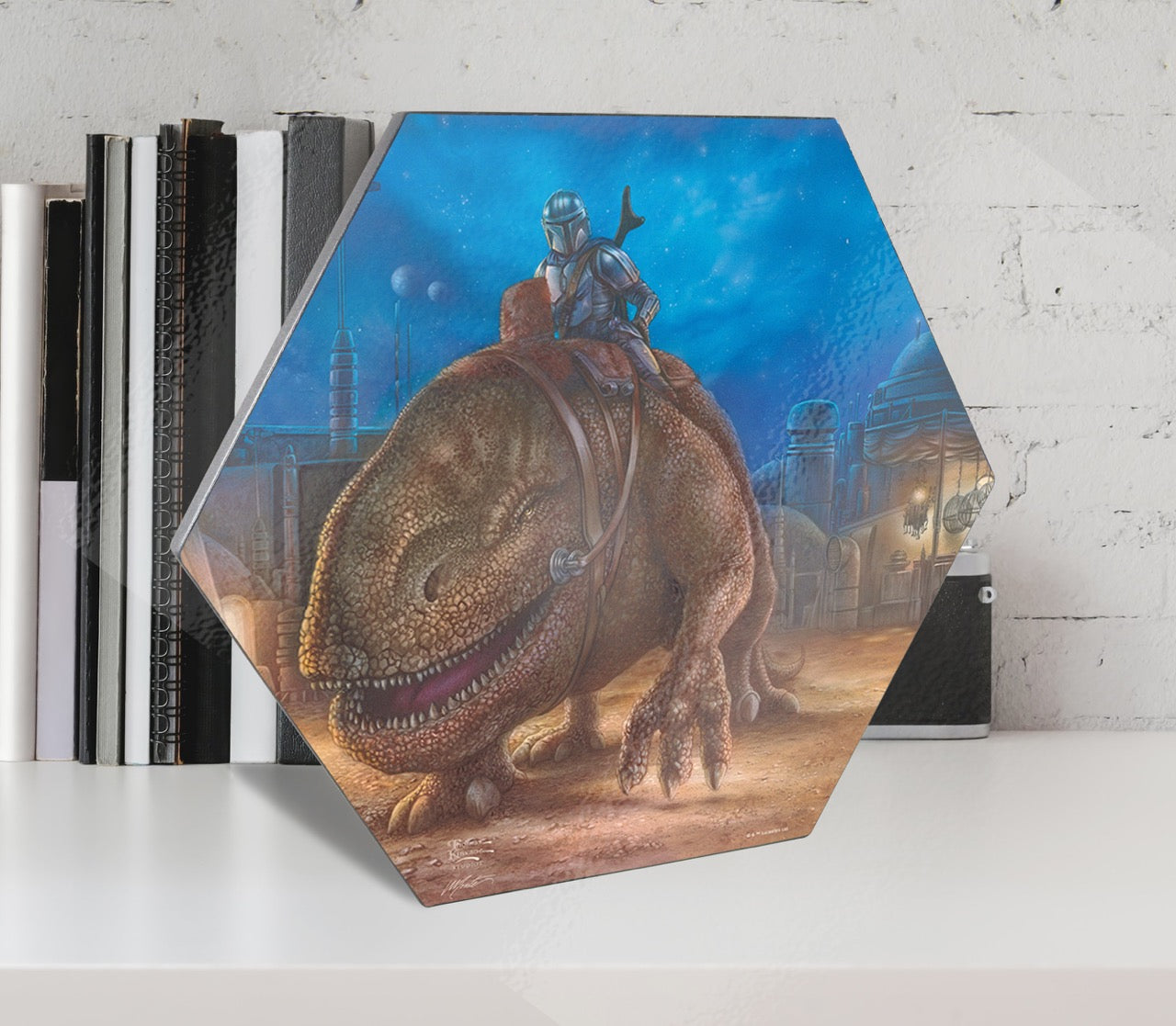 Star Wars (The Mandalorian - The Reckoning) KNEXAGON® Wood Print WPHEX8643