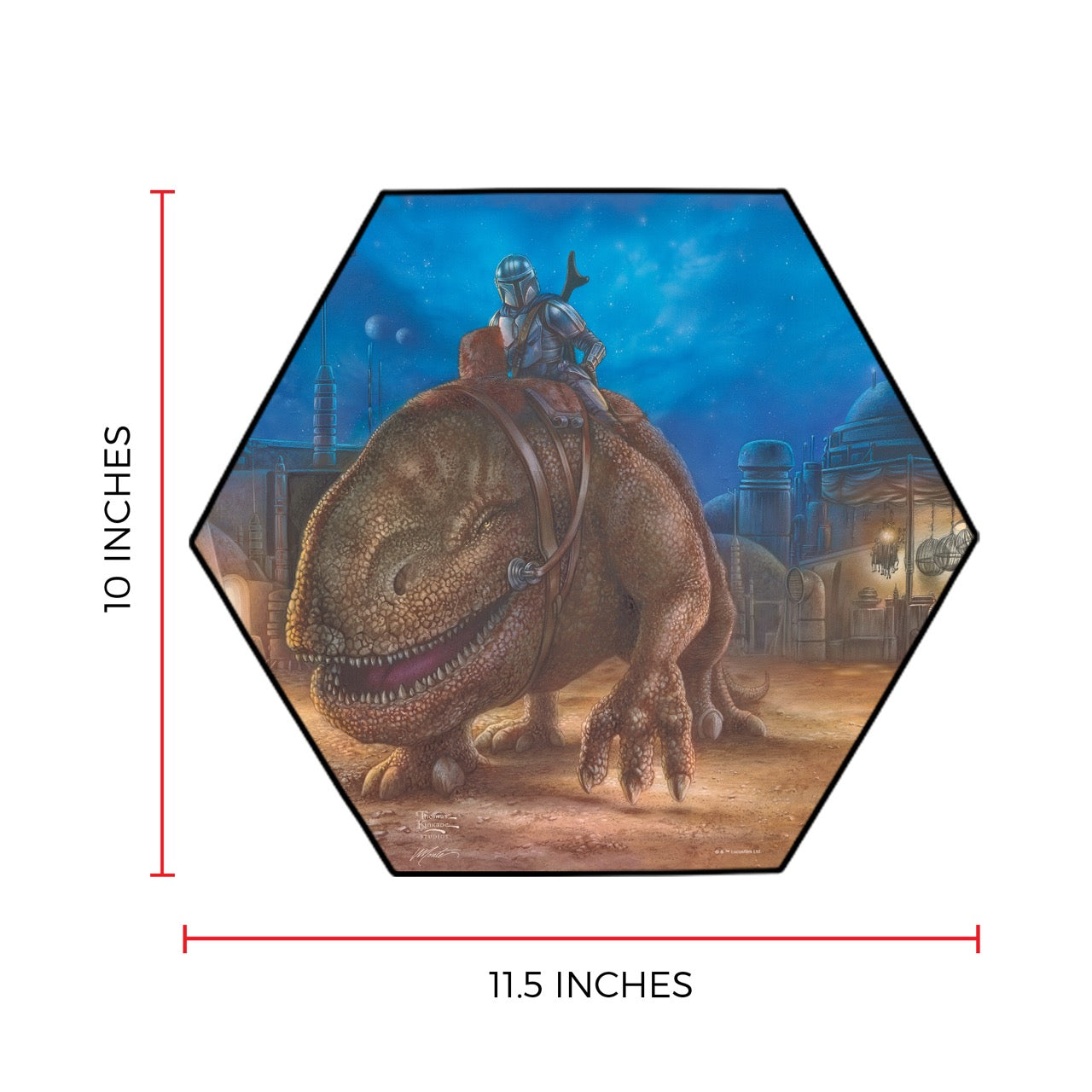 Star Wars (The Mandalorian - The Reckoning) KNEXAGON® Wood Print WPHEX8643