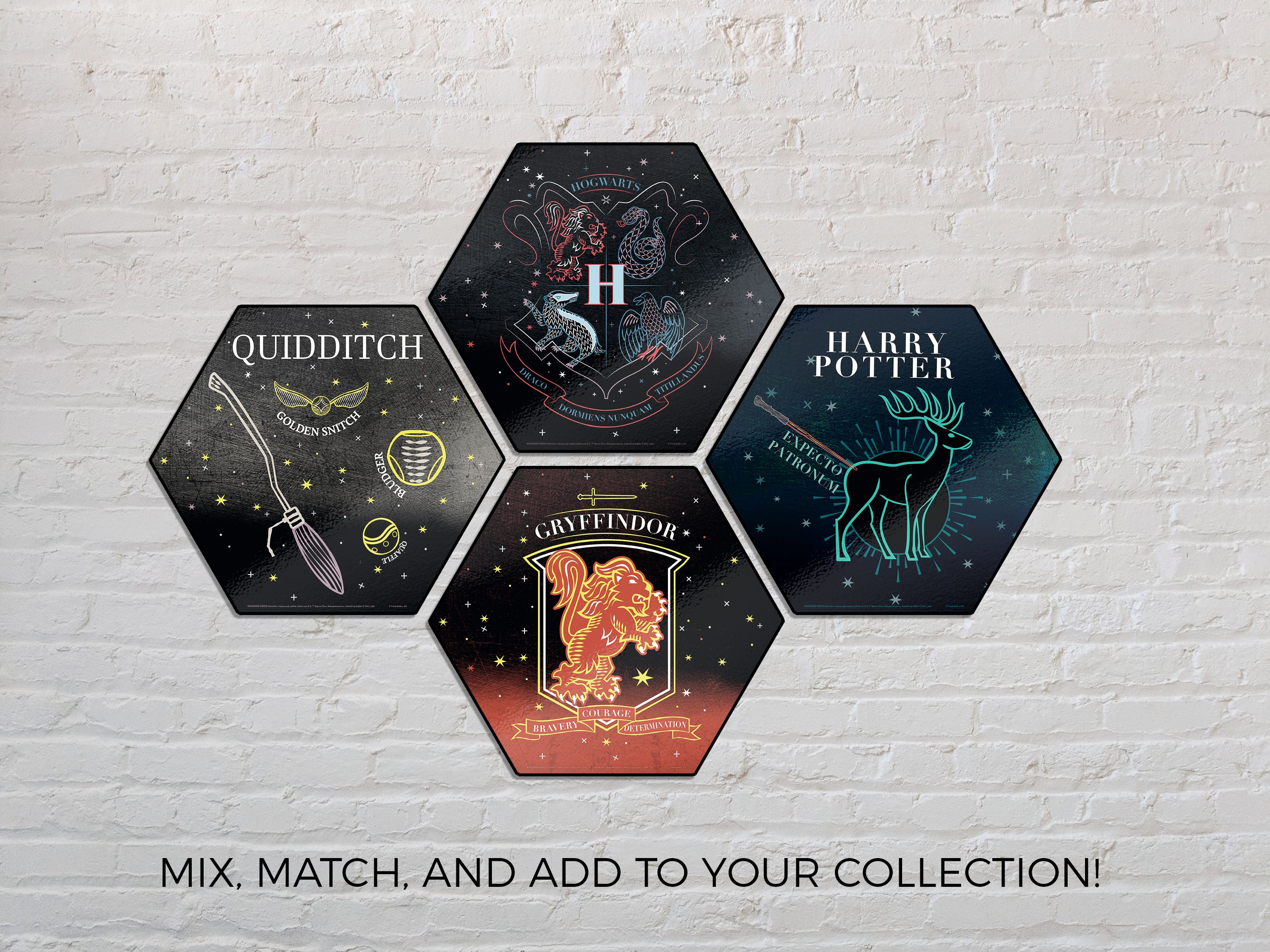 Harry Potter (Quidditch - Artifact Constellation) KNEXAGON® Wood Print WPHEX8672HPAR