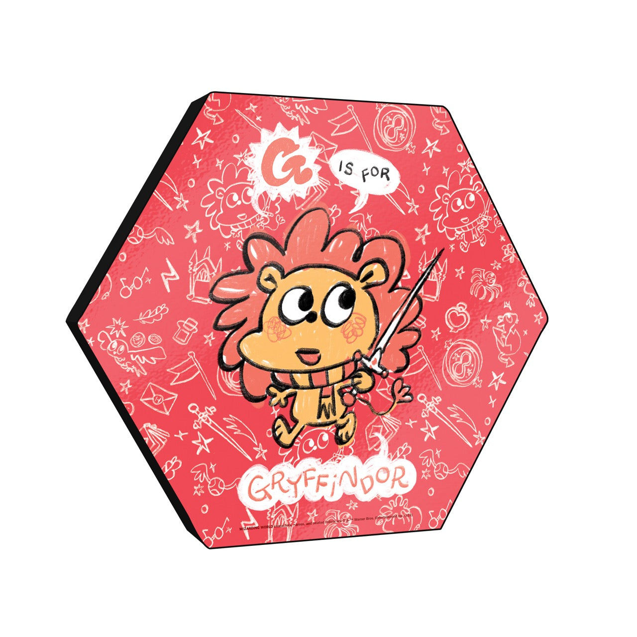 Harry Potter (G is for Gryffindor) KNEXAGON™ Wood Print WPHEX8673