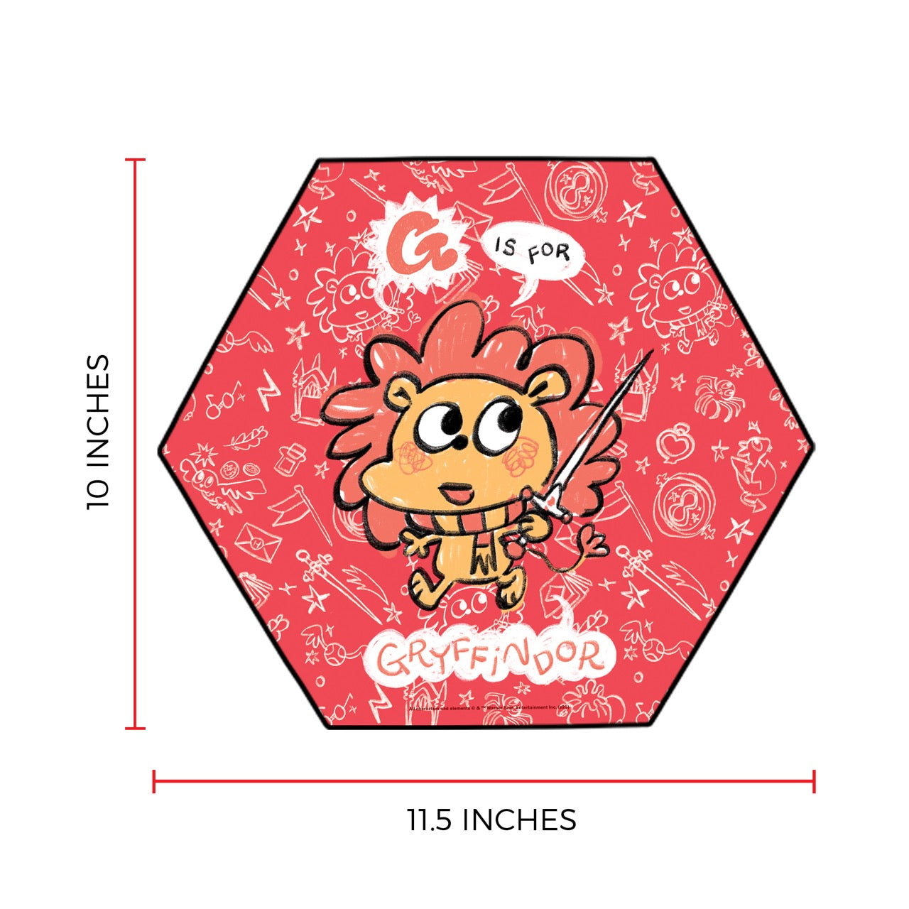 Harry Potter (G is for Gryffindor) KNEXAGON™ Wood Print WPHEX8673