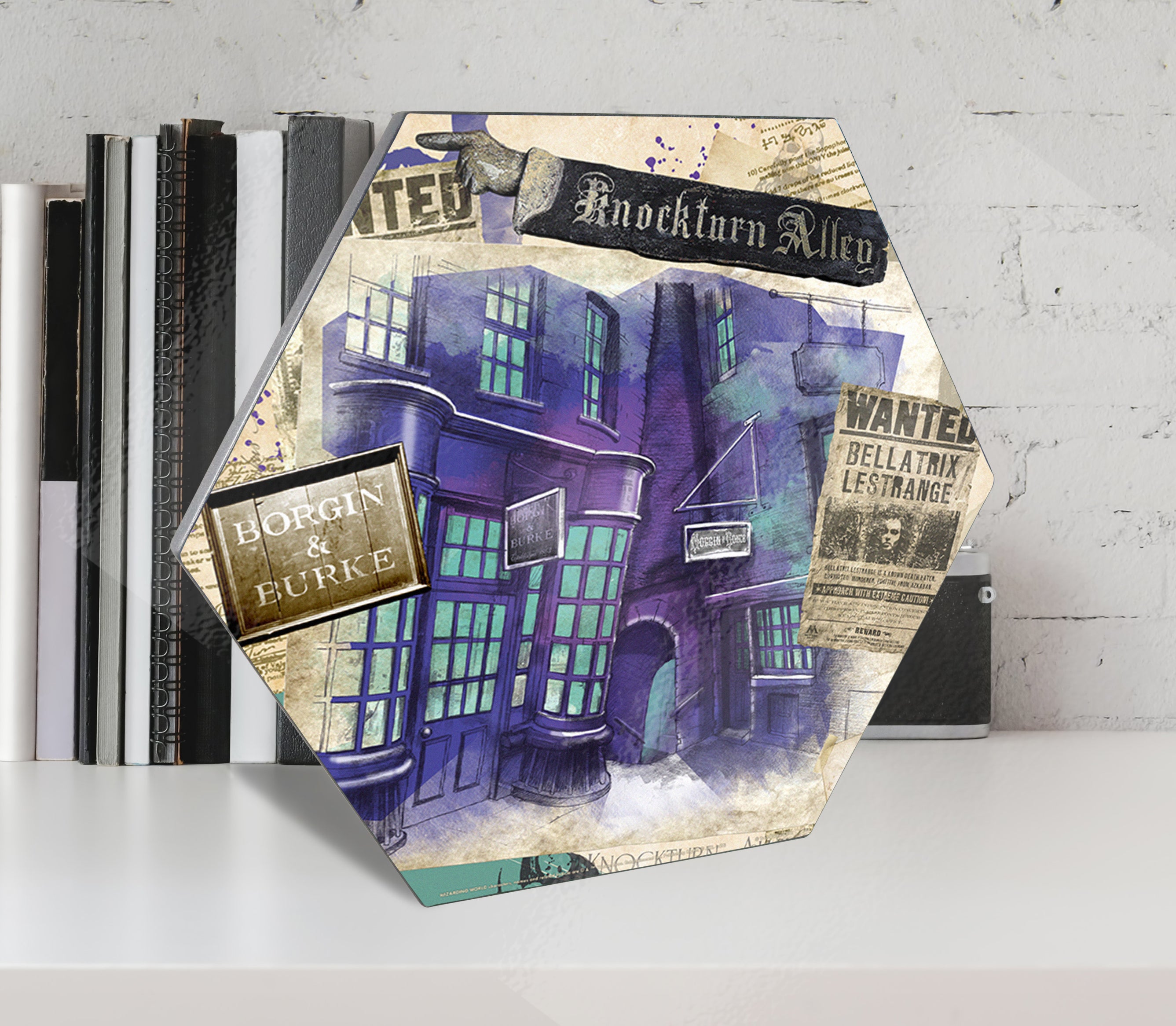 Harry Potter (Knockturn Alley) KNEXAGON® Wood Print WPHEX8748HPPL