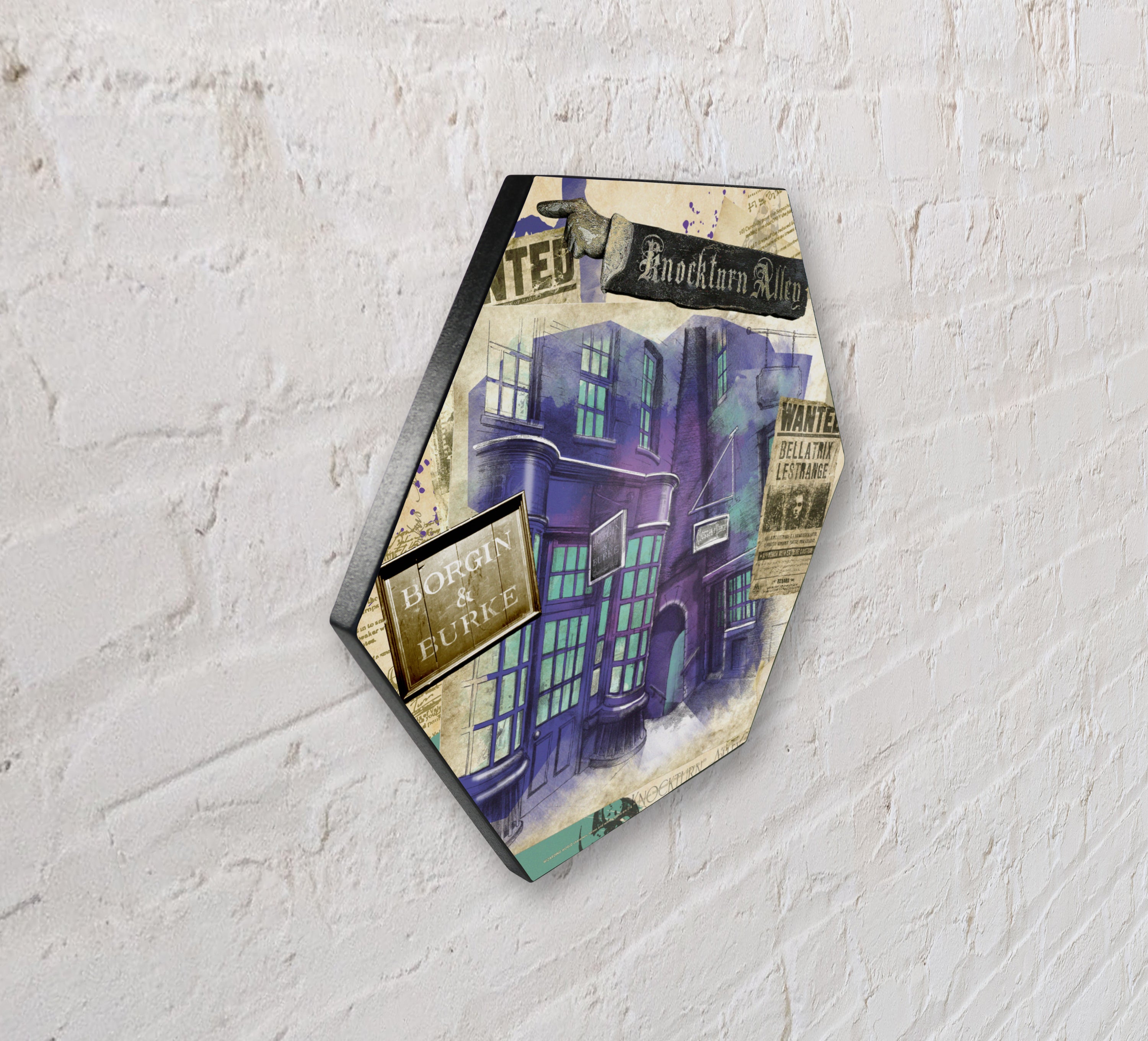 Harry Potter (Knockturn Alley) KNEXAGON® Wood Print WPHEX8748HPPL
