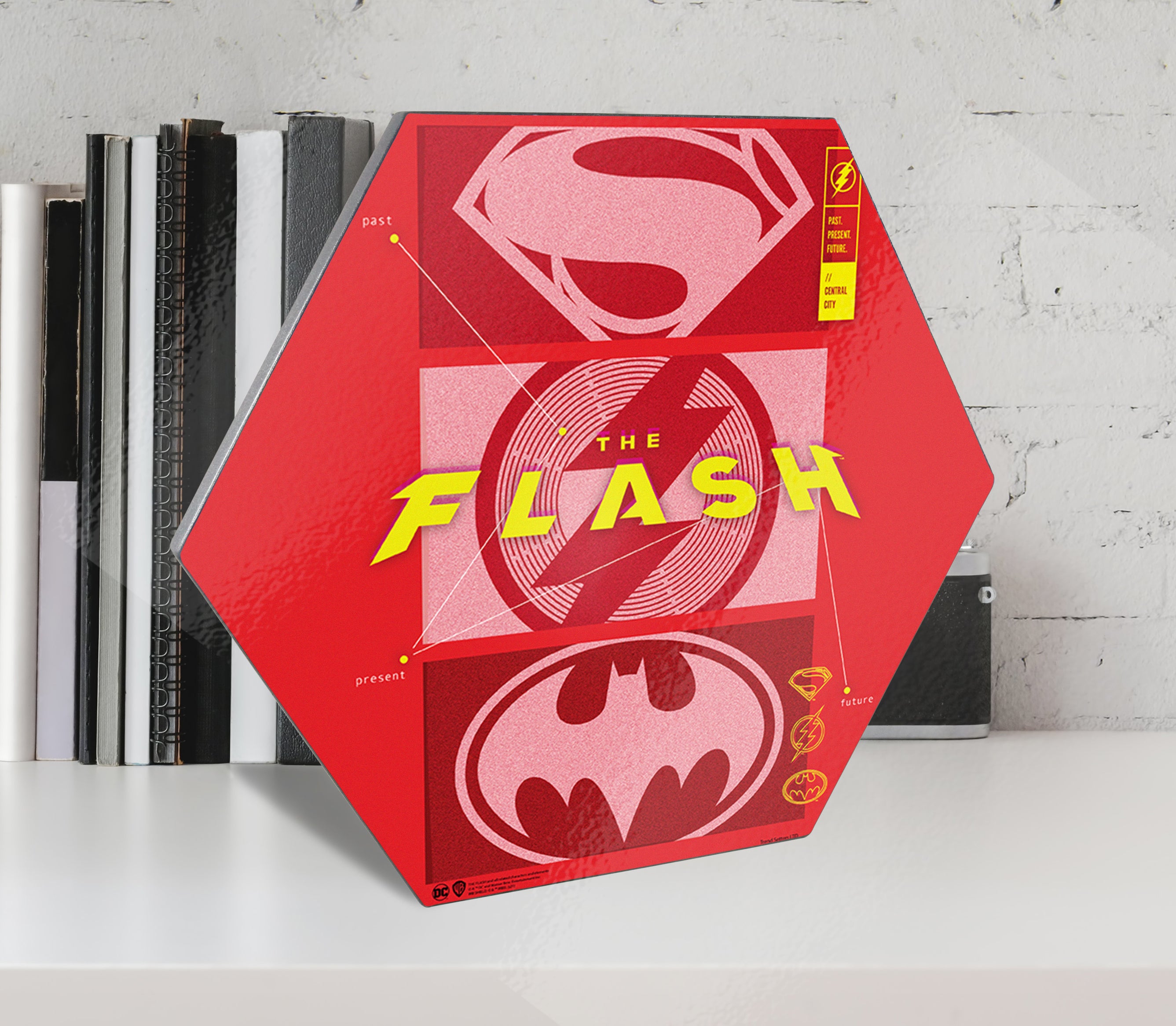 The Flash (Symbols) KNEXAGON® Wood Print WPHEX8807