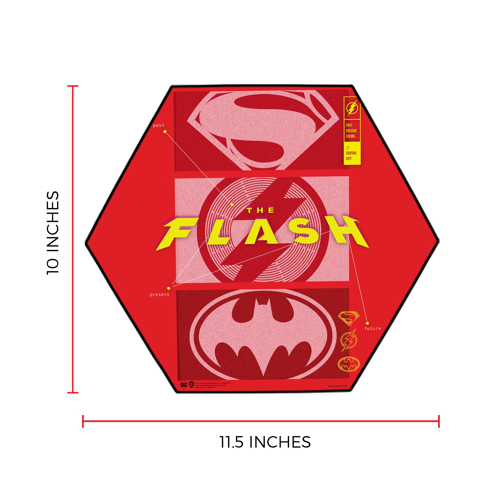 The Flash (Symbols) KNEXAGON® Wood Print WPHEX8807