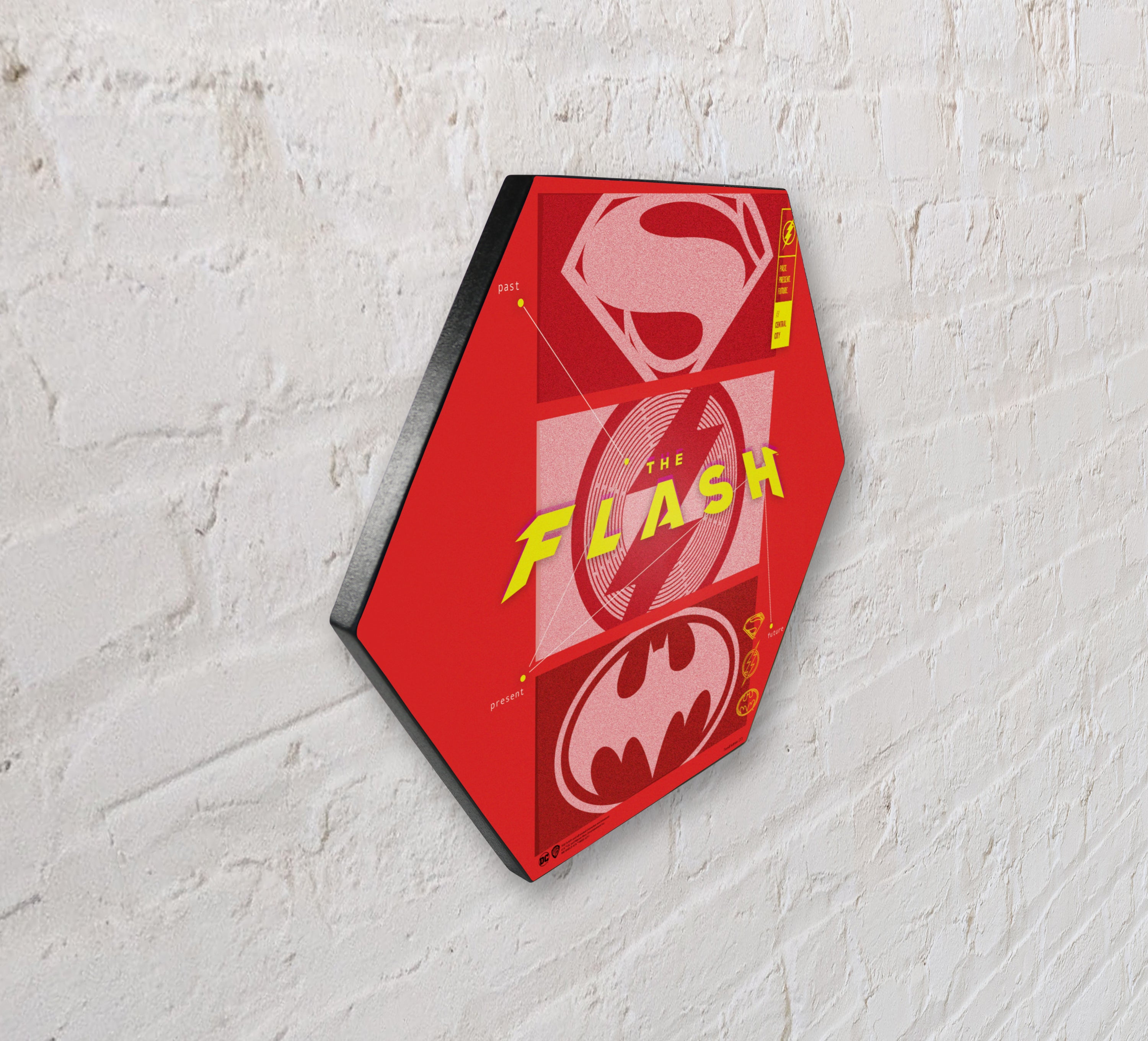 The Flash (Symbols) KNEXAGON® Wood Print WPHEX8807