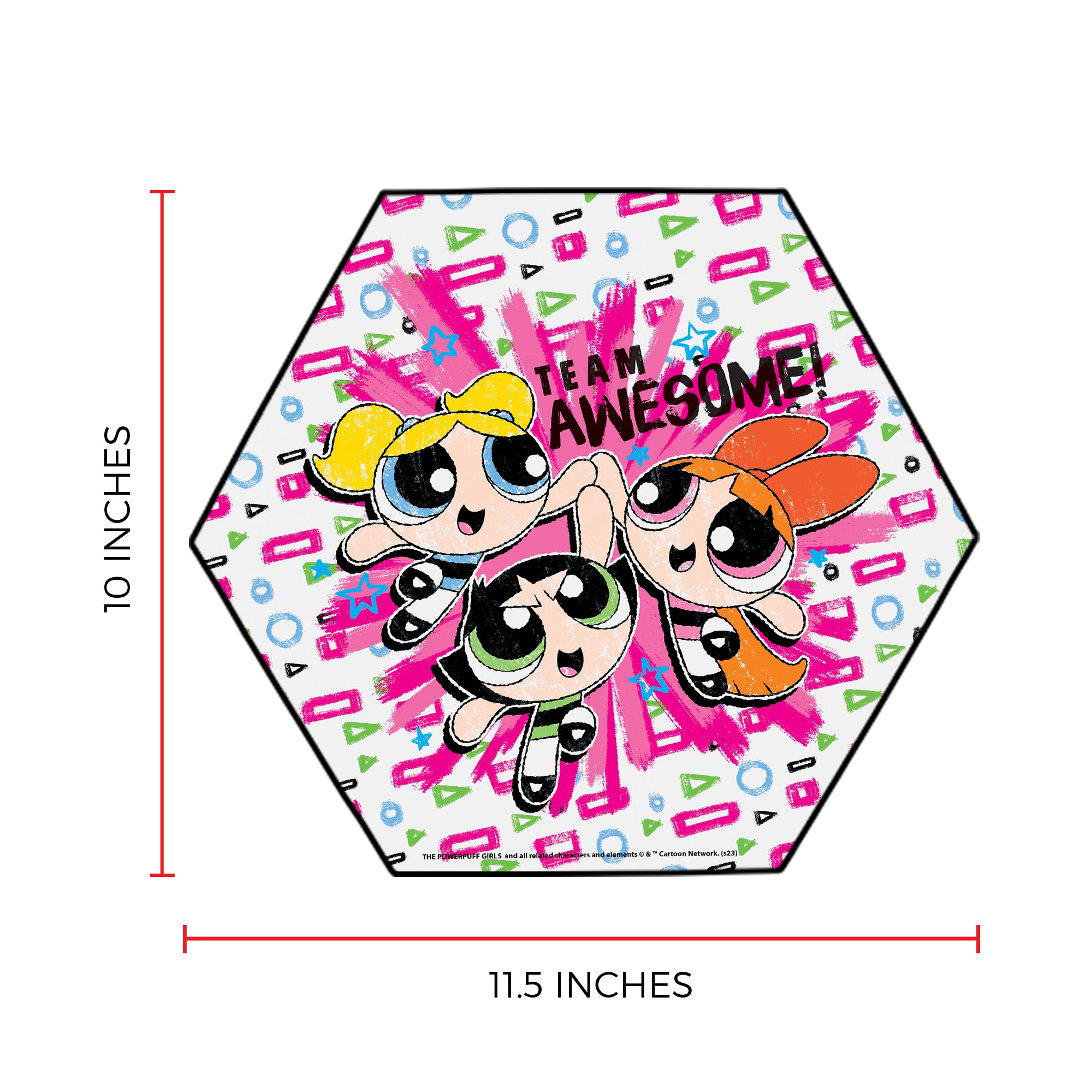 Powerpuff Girls (Team Awesome) KNEXAGON® Wood Print WPHEX8833