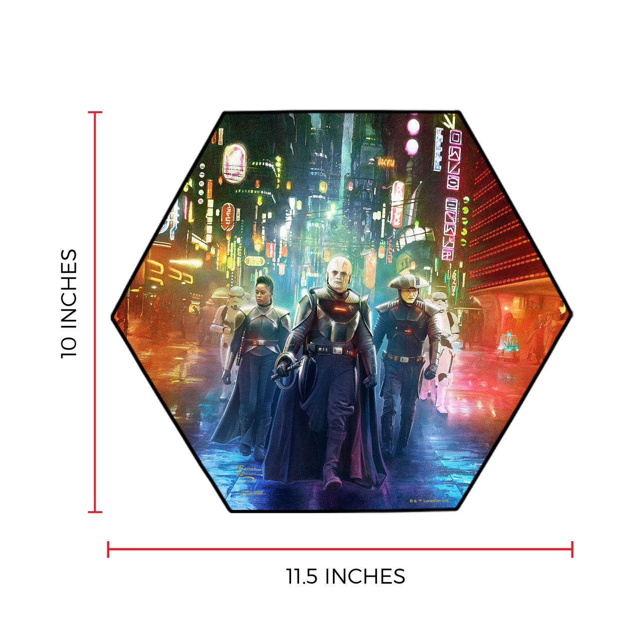 Star Wars (Obi-Wan Kenobi - The Inquisition) KNEXAGON® Wood Print WPHEX9009