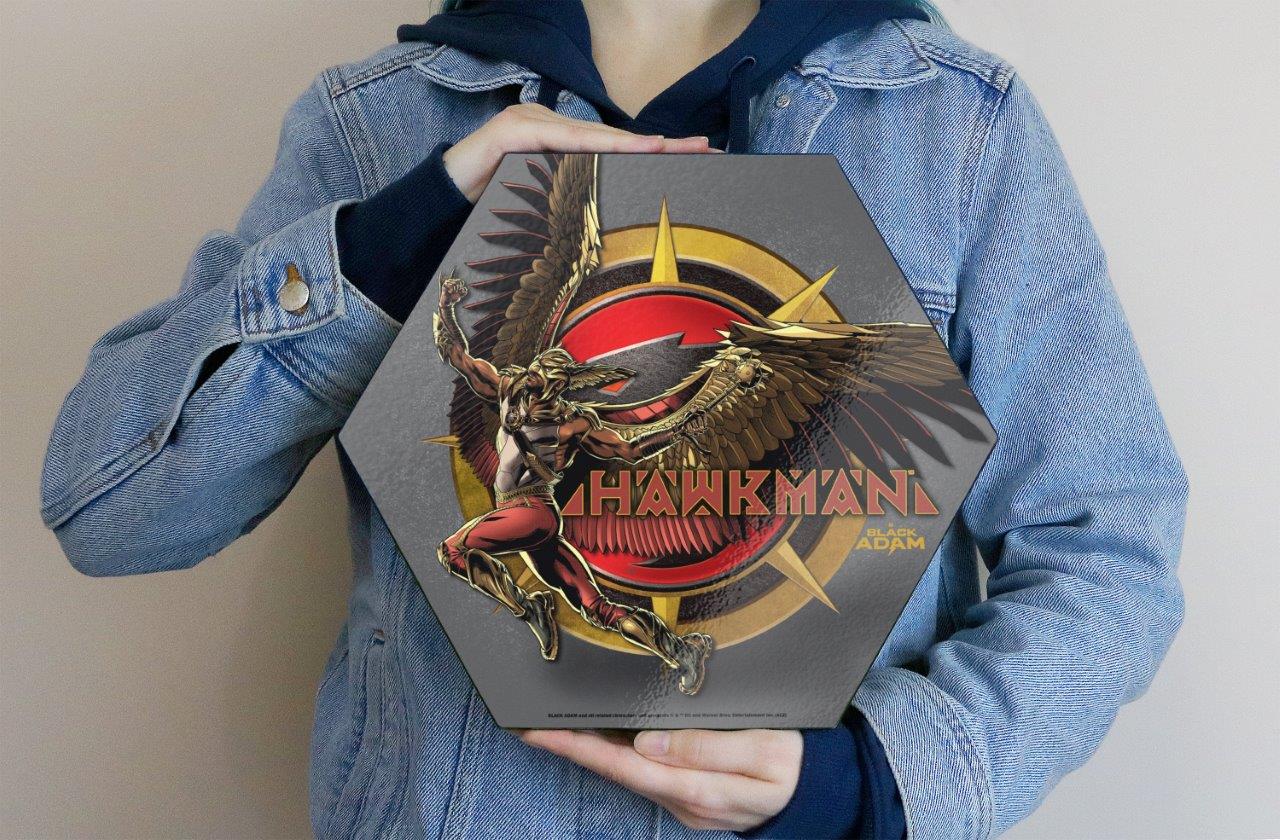 Black Adam (Hawkman) KNEXAGON® Wood Print WPHEX9286