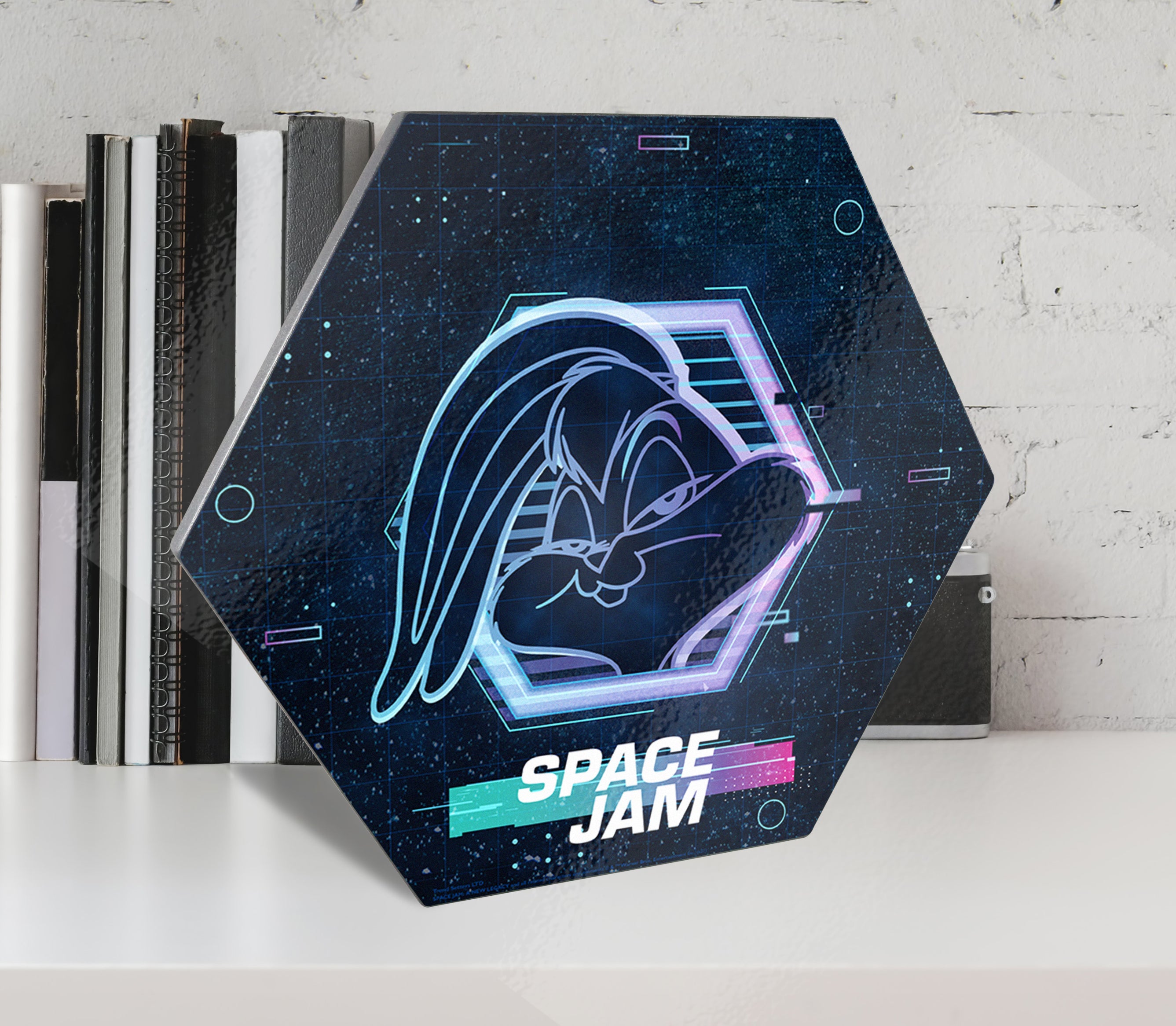 Space Jam: A New Legacy (Tune Squad- Lola Bunny) KNEXAGON® Wood Print WPHEX9343SJTS