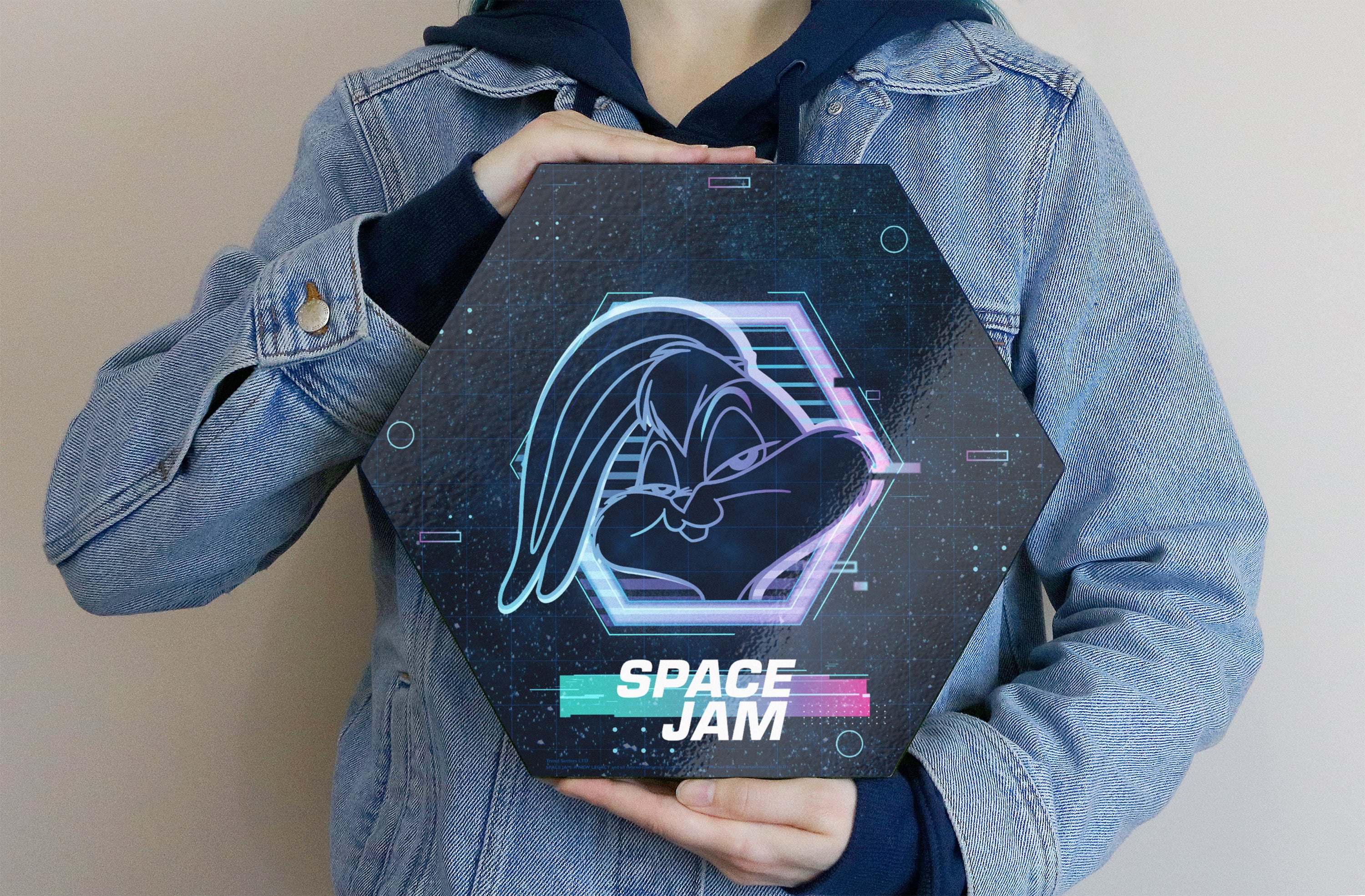 Space Jam: A New Legacy (Tune Squad- Lola Bunny) KNEXAGON® Wood Print WPHEX9343SJTS