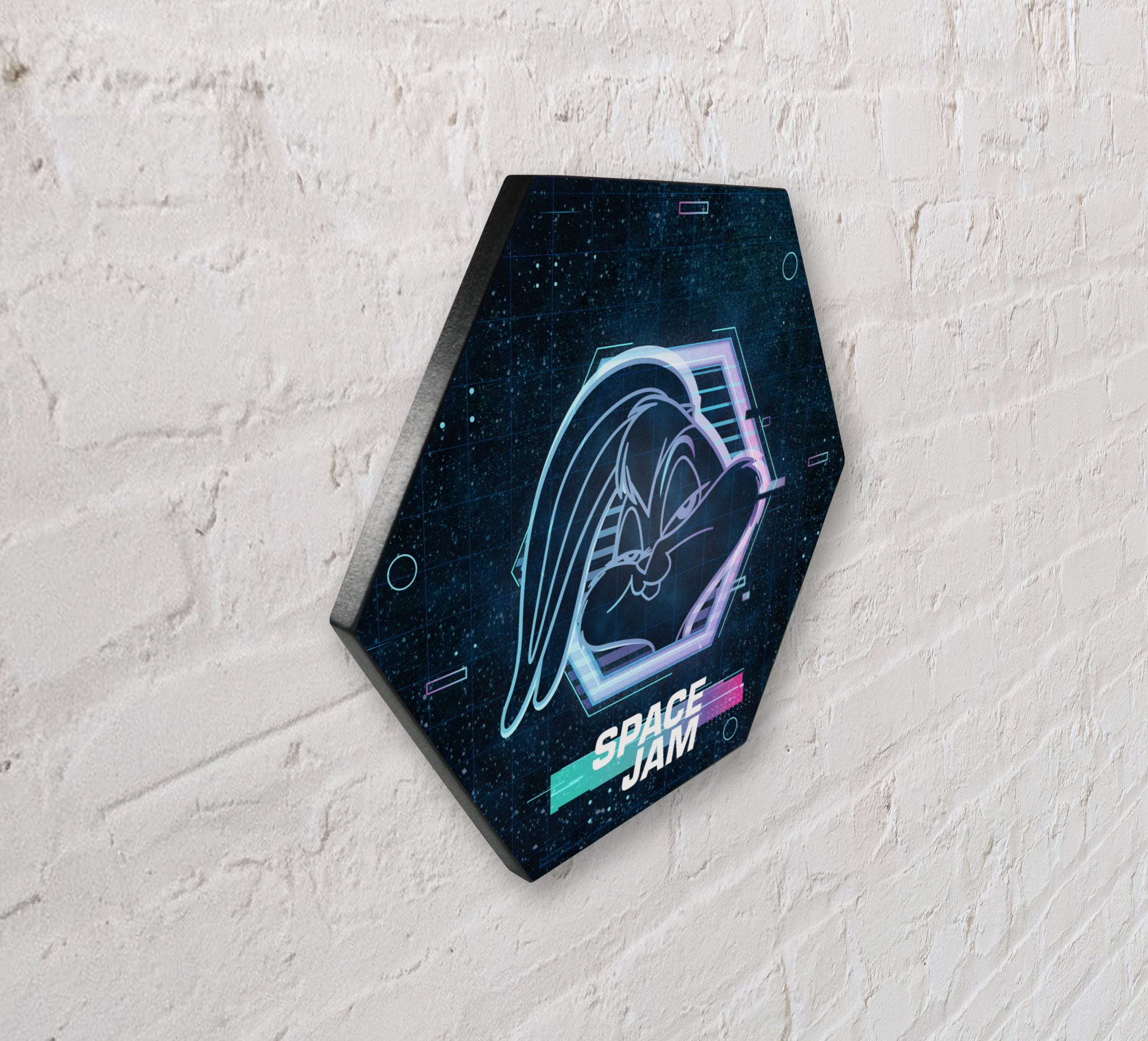 Space Jam: A New Legacy (Tune Squad- Lola Bunny) KNEXAGON® Wood Print WPHEX9343SJTS