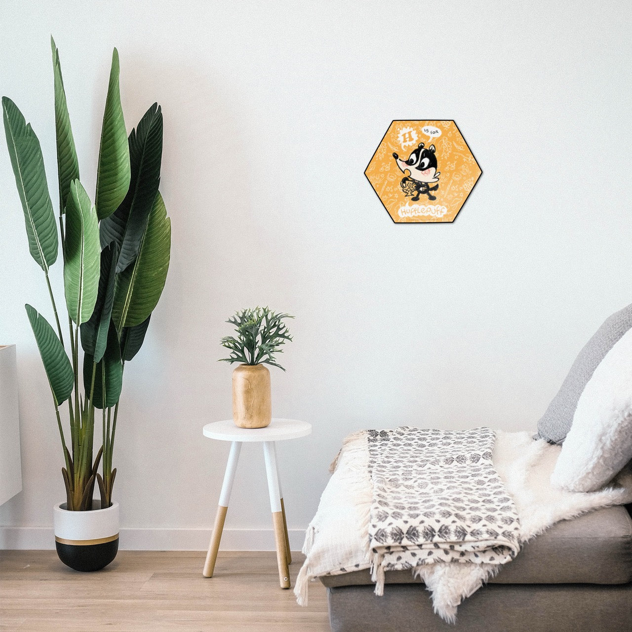 Harry Potter (H is for Hufflepuff) KNEXAGON™ Wood Print WPHEX9413