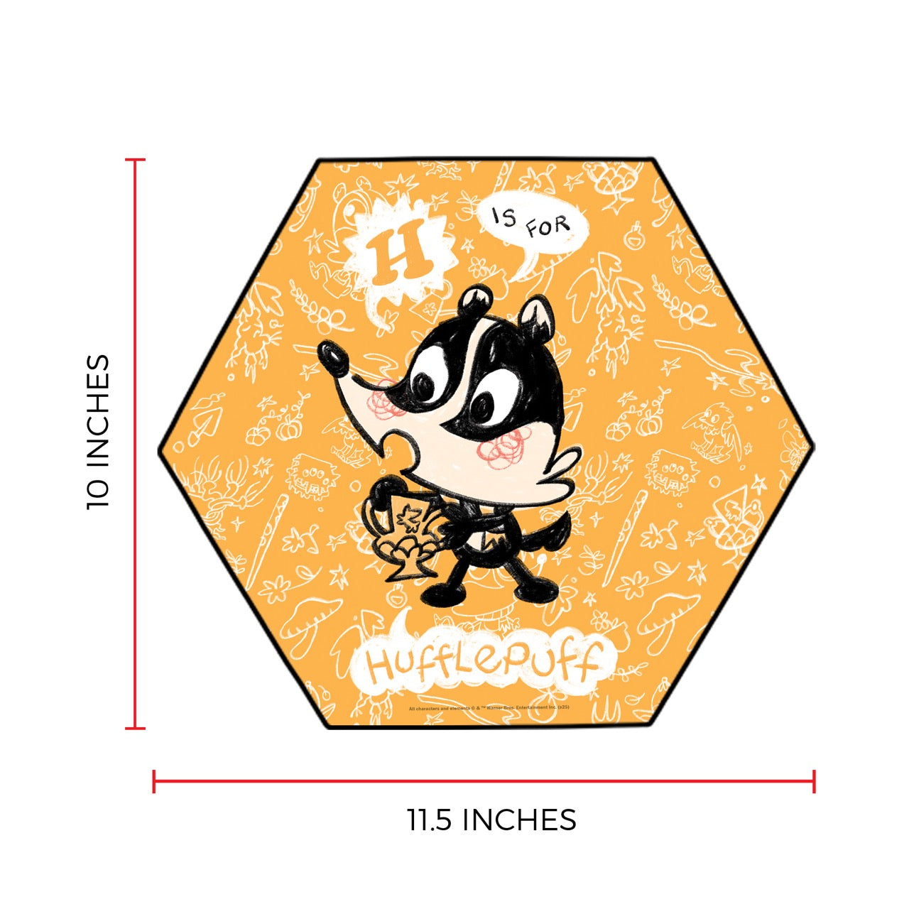 Harry Potter (H is for Hufflepuff) KNEXAGON™ Wood Print WPHEX9413