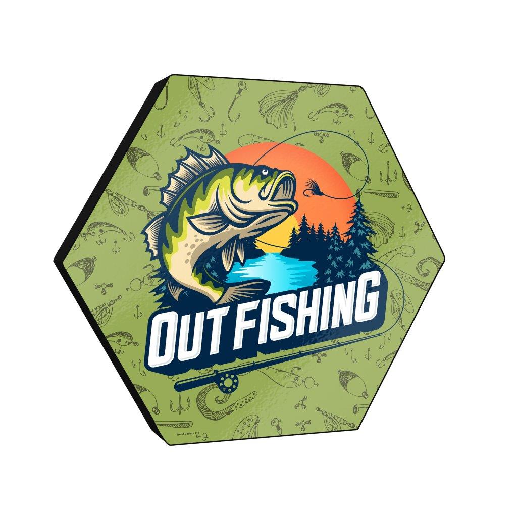 Trend Setters Original (Out Fishing) KNEXAGON™ Wood Print WPHEX9638