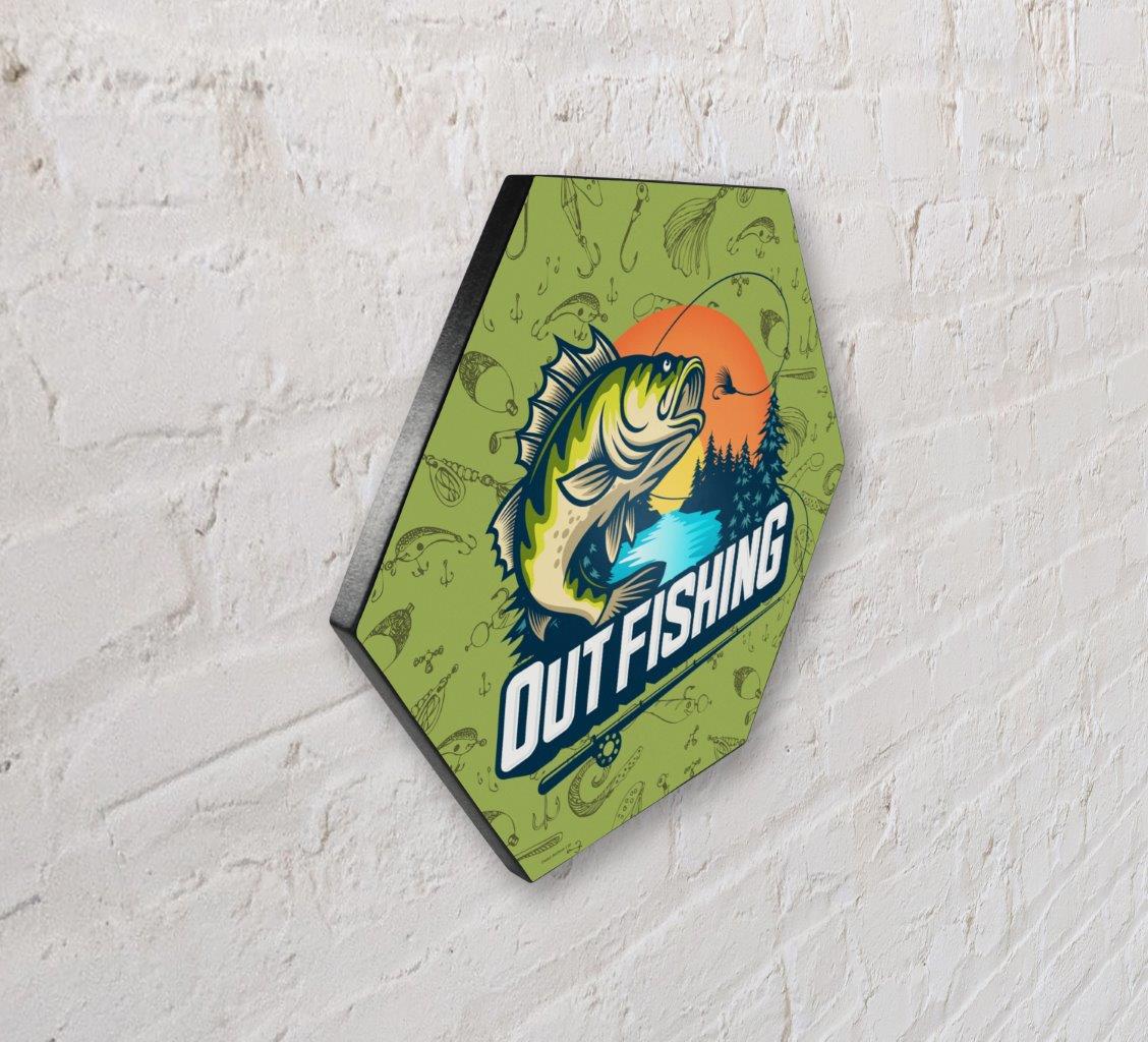 Trend Setters Original (Out Fishing) KNEXAGON™ Wood Print WPHEX9638