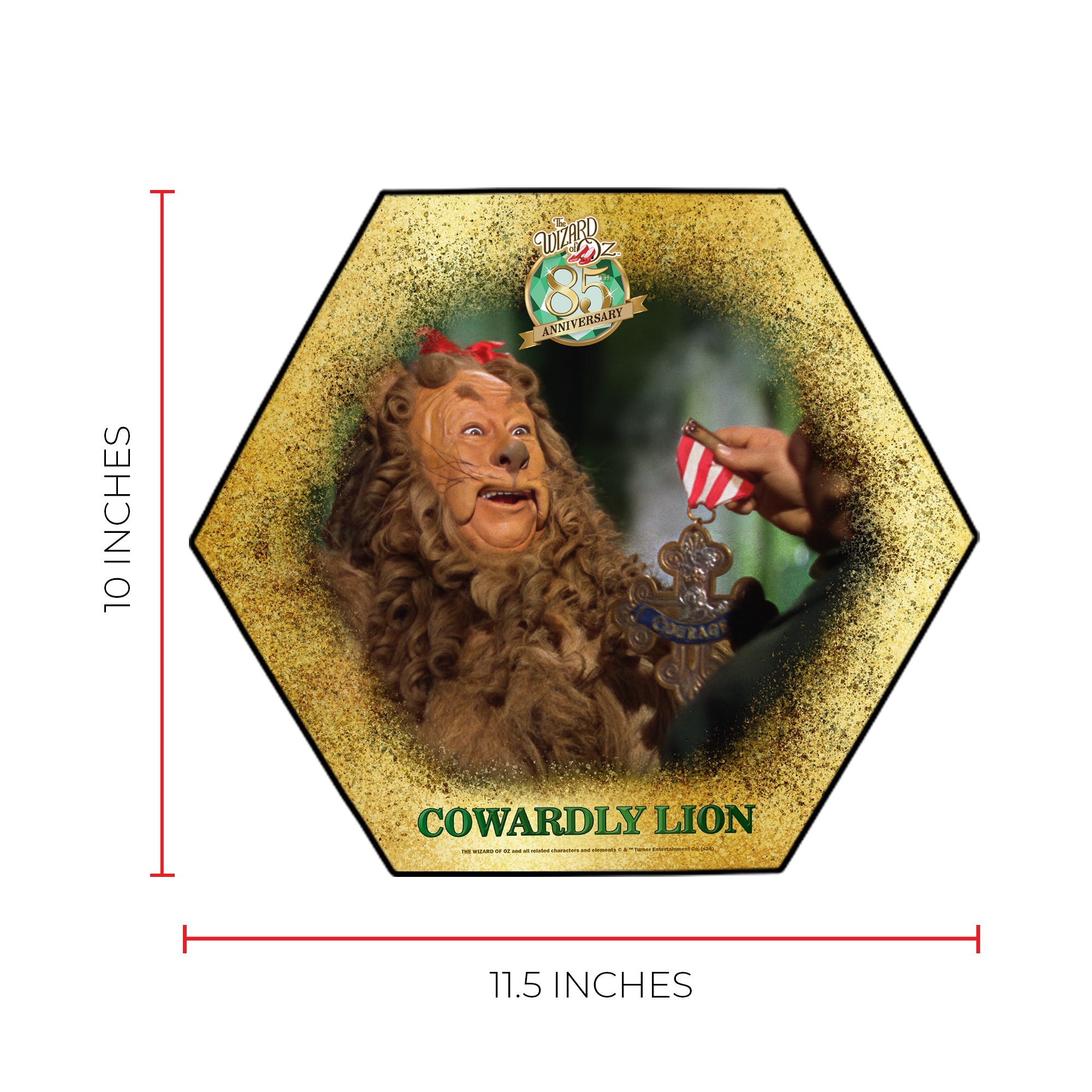 The Wizard of Oz (85th Anniversary - Cowardly Lion) KNEXAGON Wood Print WPHEX9783