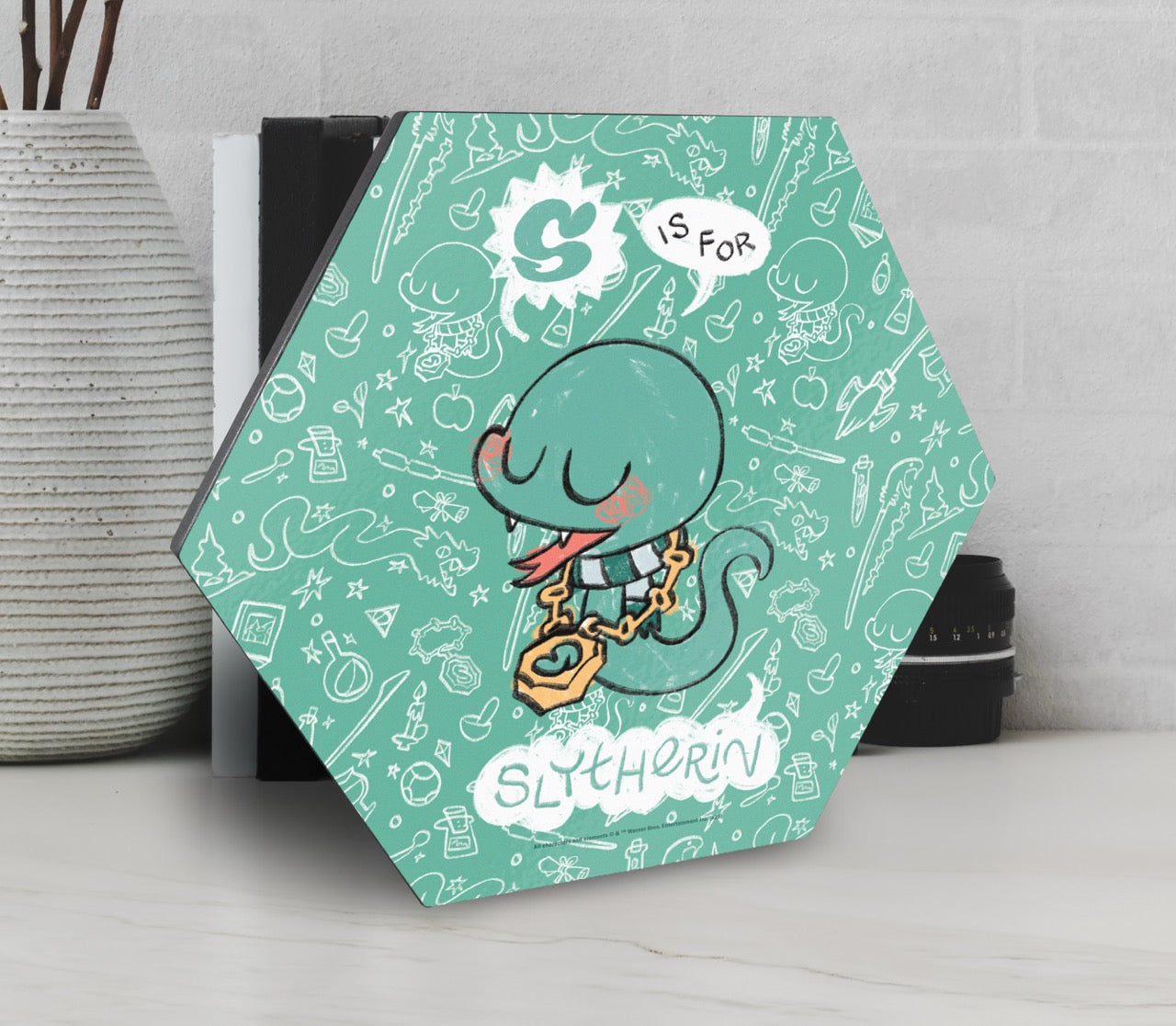 Harry Potter (S is for Slytherin) KNEXAGON™ Wood Print WPHEX9840