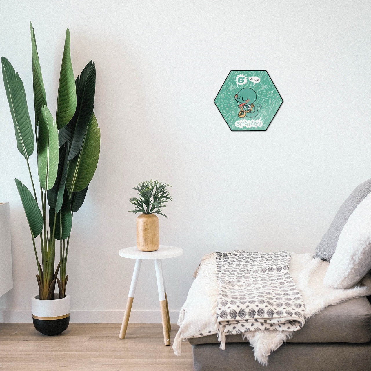 Harry Potter (S is for Slytherin) KNEXAGON™ Wood Print WPHEX9840