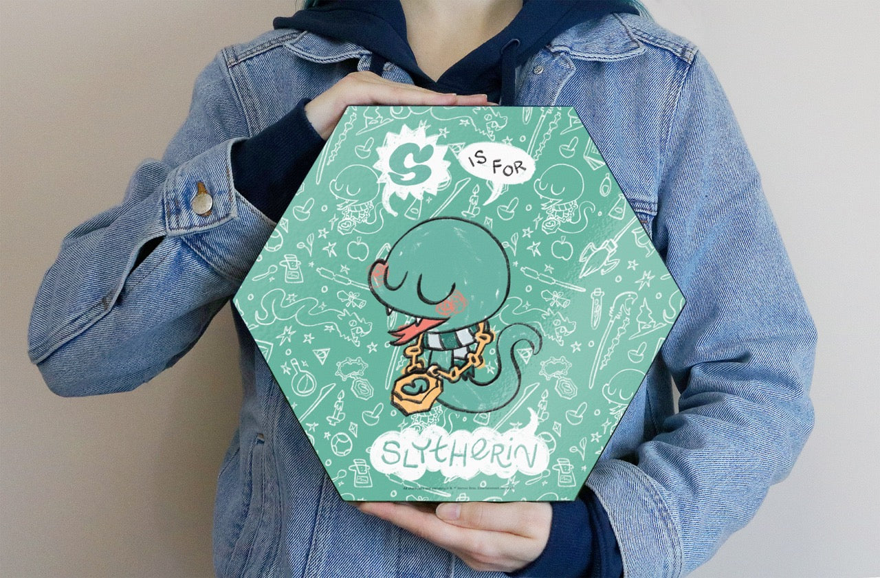 Harry Potter (S is for Slytherin) KNEXAGON™ Wood Print WPHEX9840